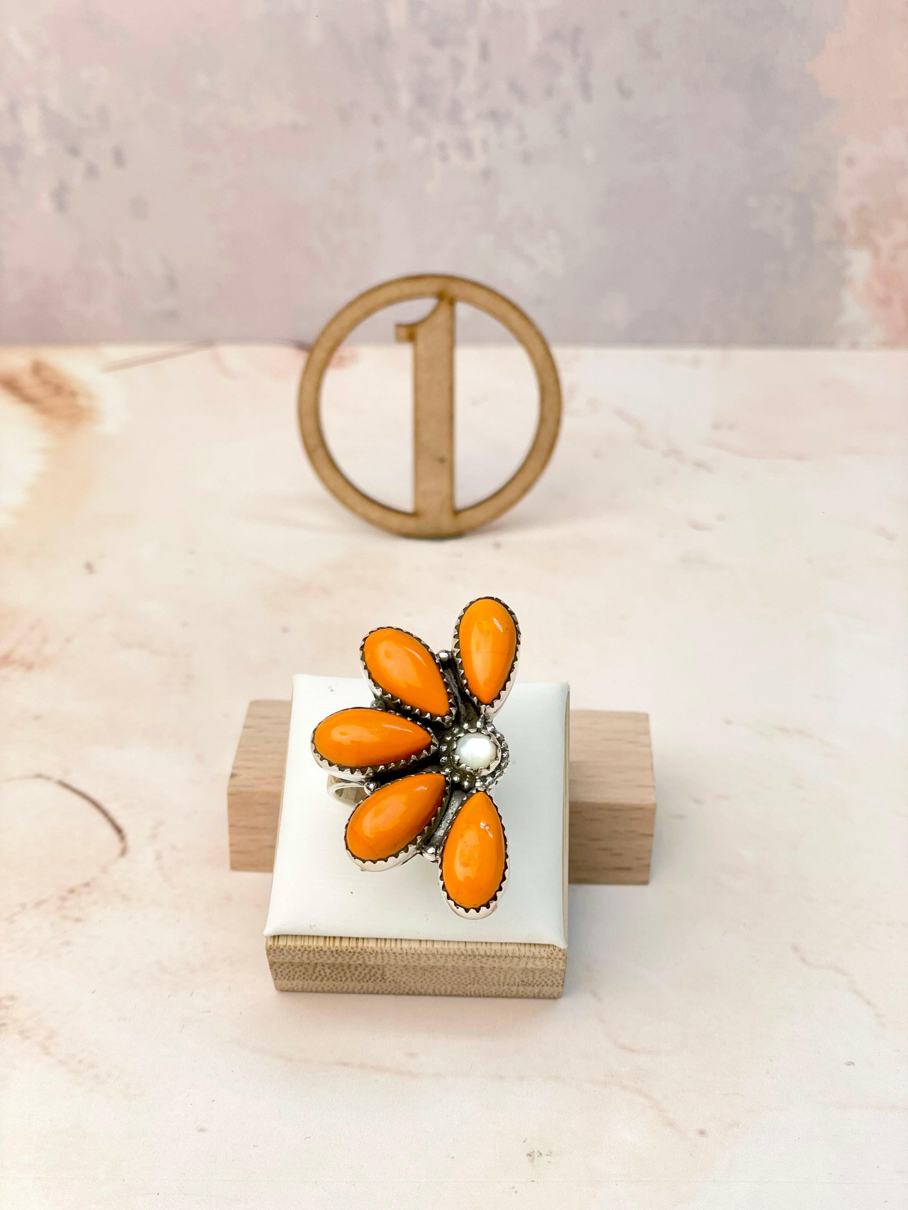 Blooming Rosarita Half Daisy Rings-Rings-Krush Kandy, Women's Online Fashion Boutique Located in Phoenix, Arizona (Scottsdale Area)