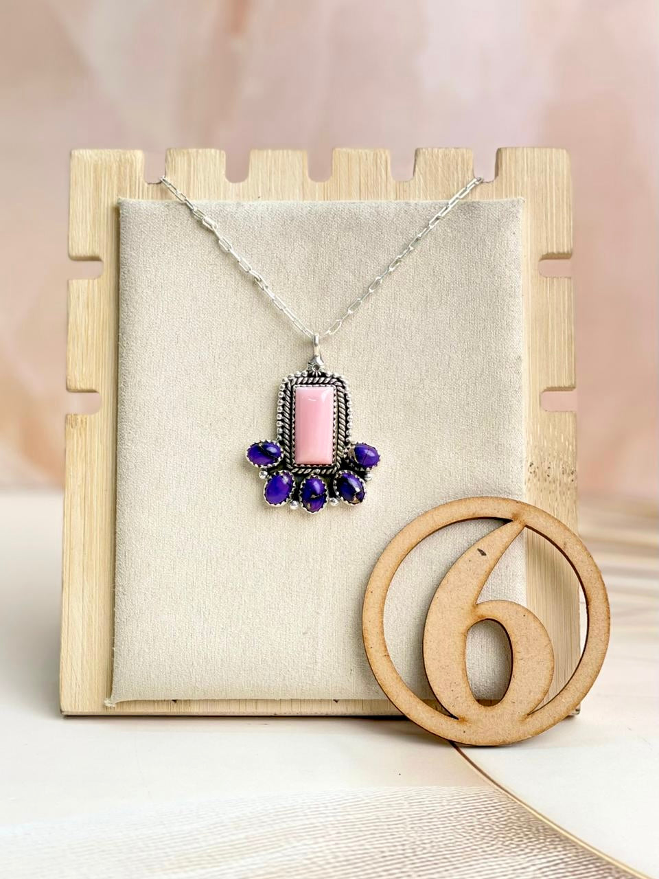 Pink Conch & Berry Dahlia Cluster Necklace-Necklaces-Krush Kandy, Women's Online Fashion Boutique Located in Phoenix, Arizona (Scottsdale Area)