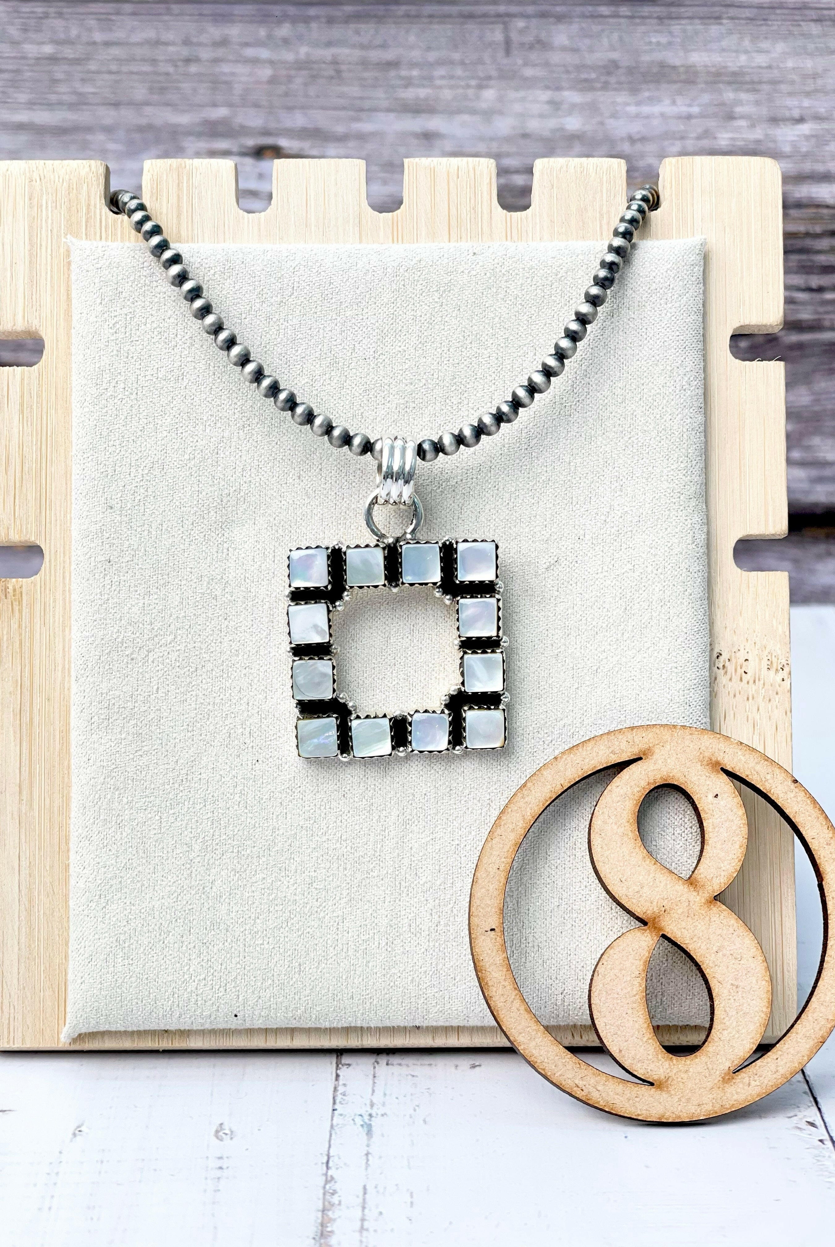 Square Dance Desert Pearl Stone Necklaces-Necklaces-Krush Kandy, Women's Online Fashion Boutique Located in Phoenix, Arizona (Scottsdale Area)