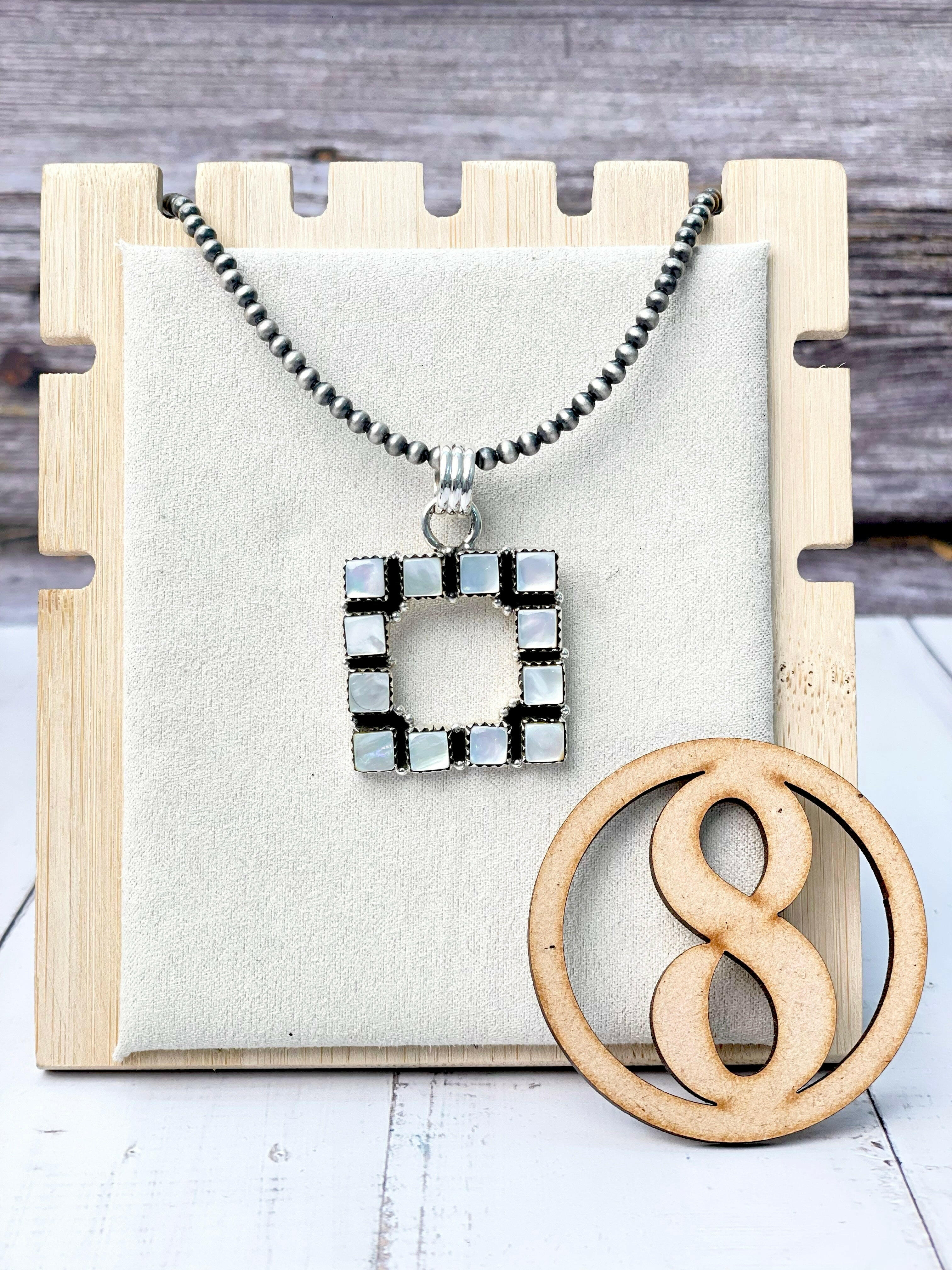 Square Dance Desert Pearl Stone Necklaces-Necklaces-Krush Kandy, Women's Online Fashion Boutique Located in Phoenix, Arizona (Scottsdale Area)