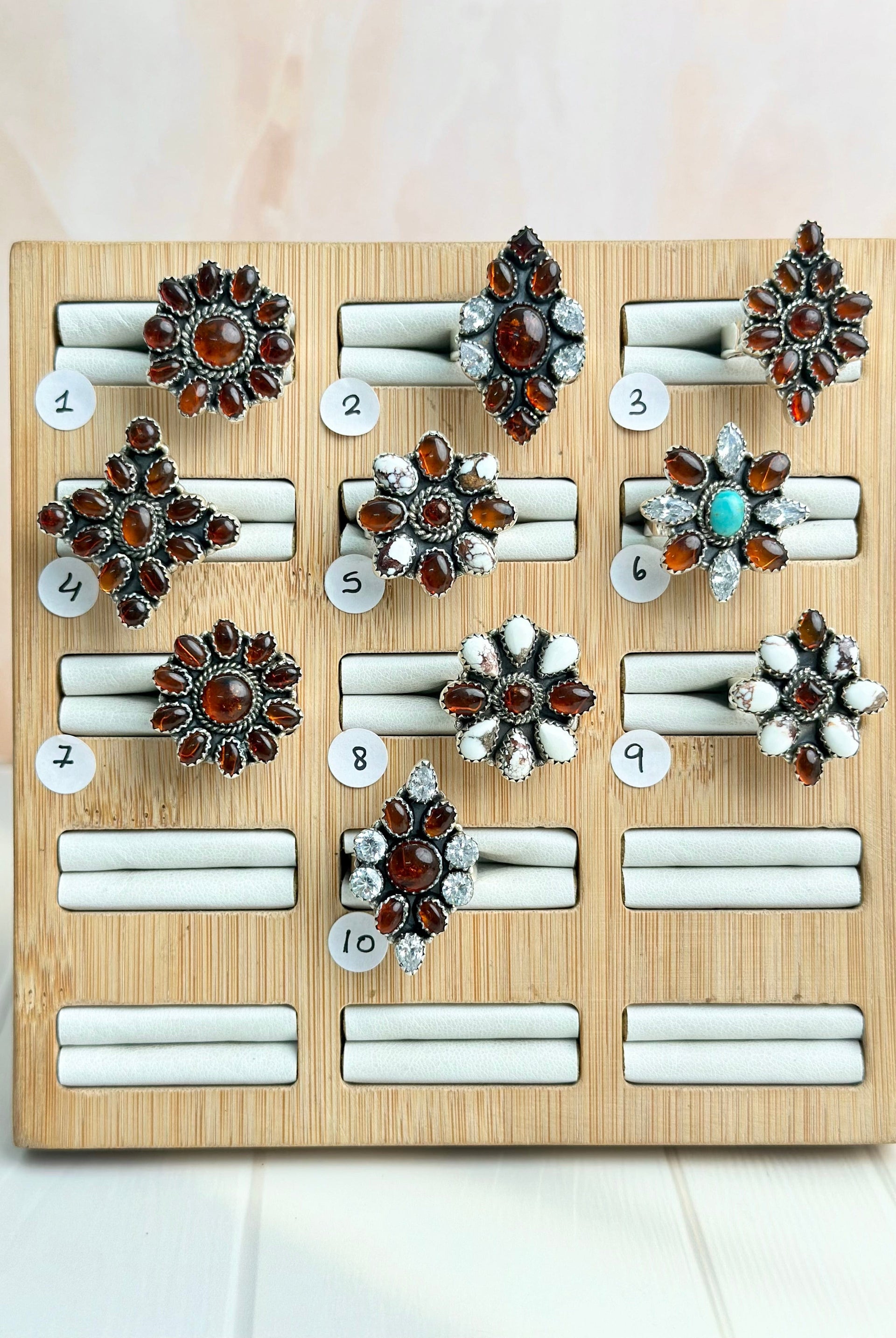 Amber & Crystal One of a Kind Rings-Rings-Krush Kandy, Women's Online Fashion Boutique Located in Phoenix, Arizona (Scottsdale Area)