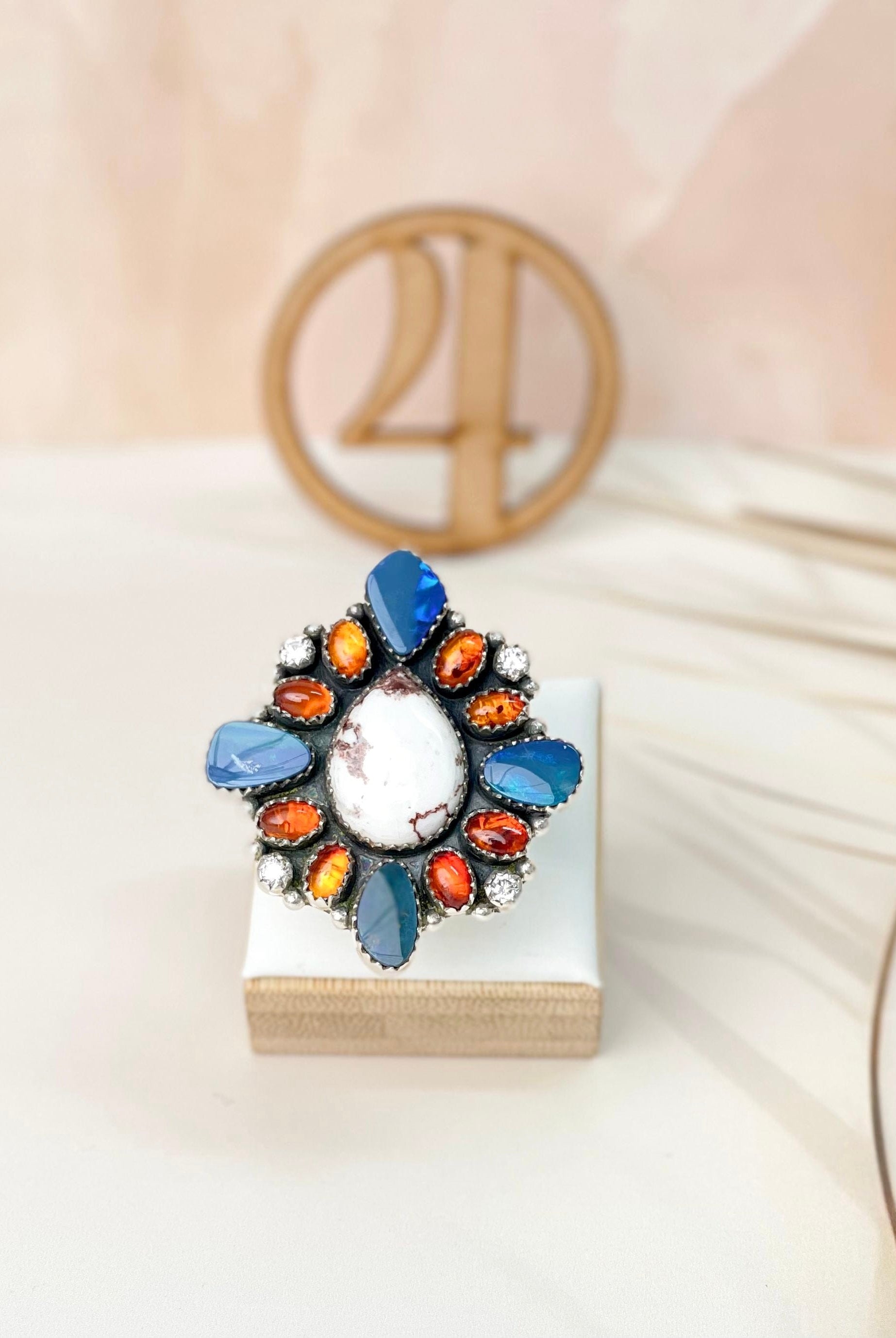 Australian Opal, Amber & Wild Horse Mixed Rings 24-Rings-Krush Kandy, Women's Online Fashion Boutique Located in Phoenix, Arizona (Scottsdale Area)