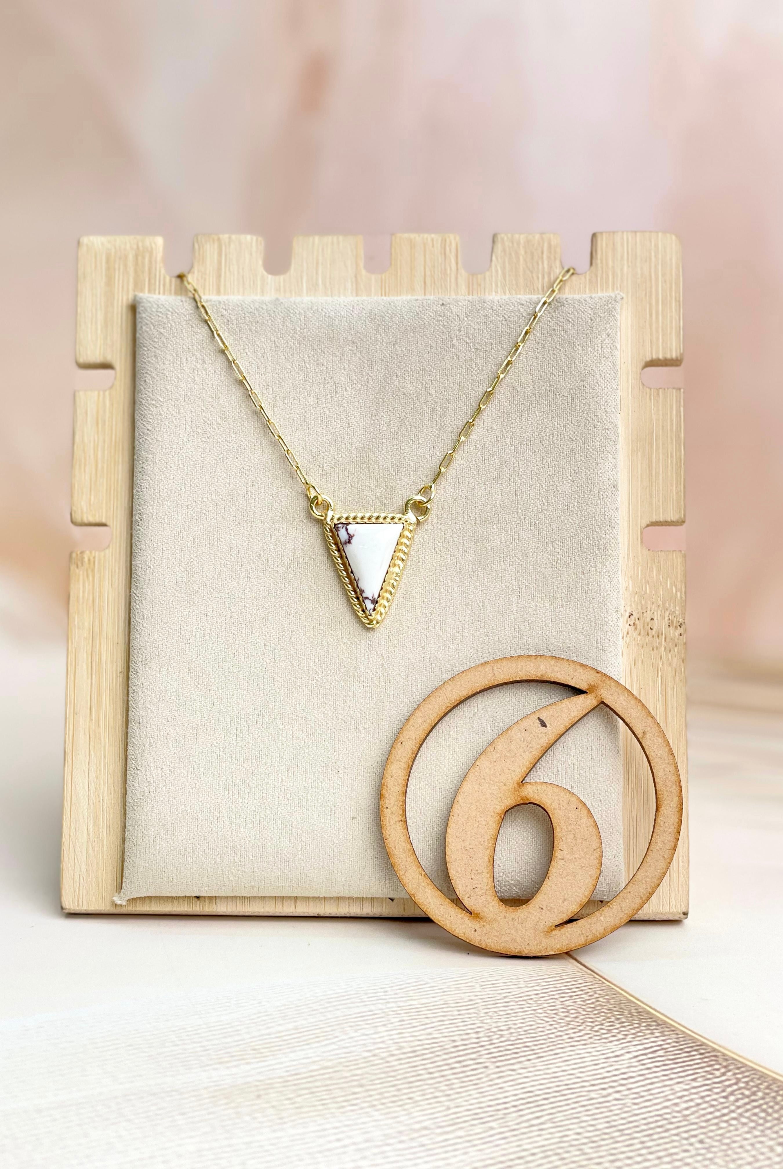 Krushed Gold & Stone Slab Geometric Necklace-Necklaces-Krush Kandy, Women's Online Fashion Boutique Located in Phoenix, Arizona (Scottsdale Area)