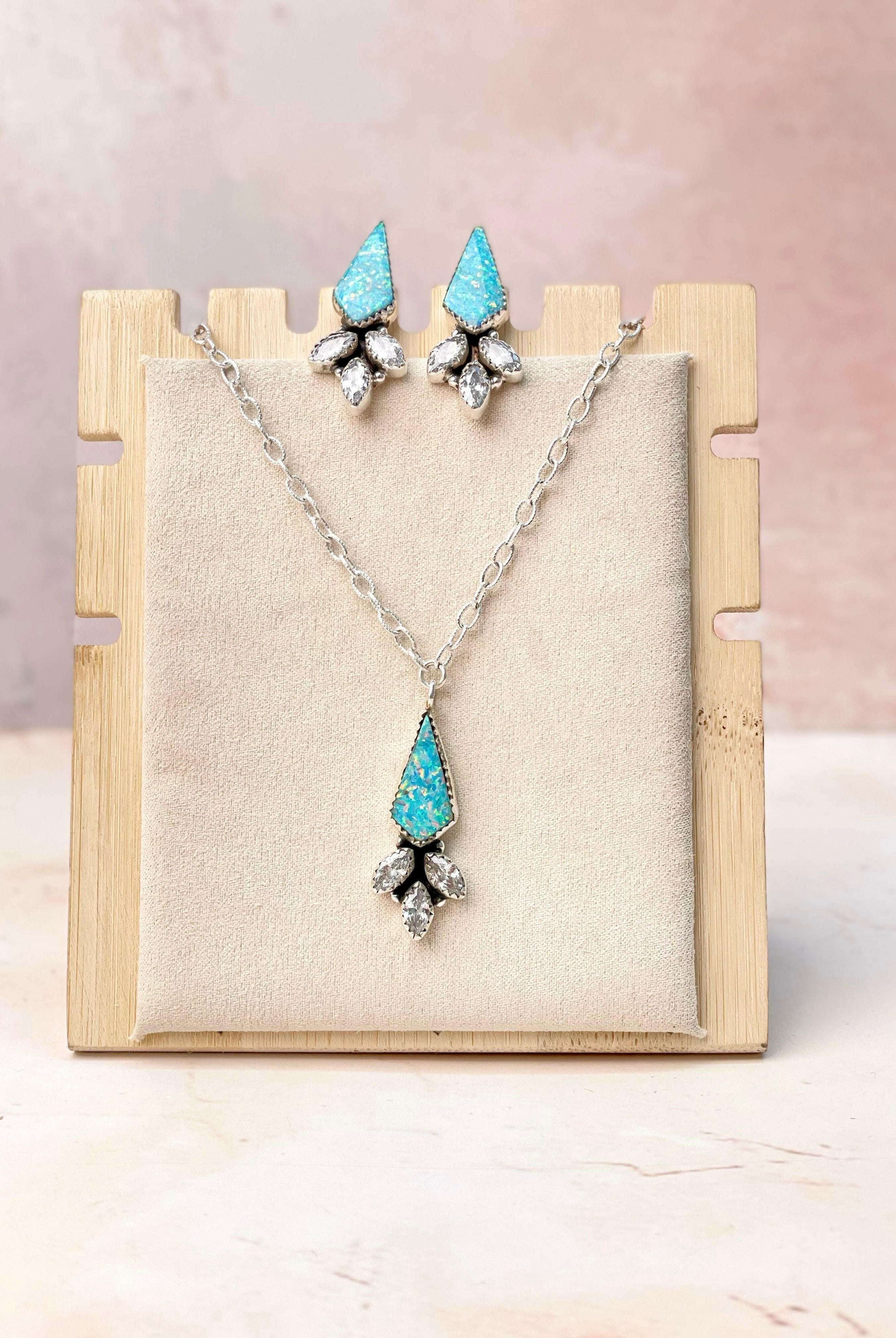 Multi Opal CZ Classy Sets-Necklaces-Krush Kandy, Women's Online Fashion Boutique Located in Phoenix, Arizona (Scottsdale Area)