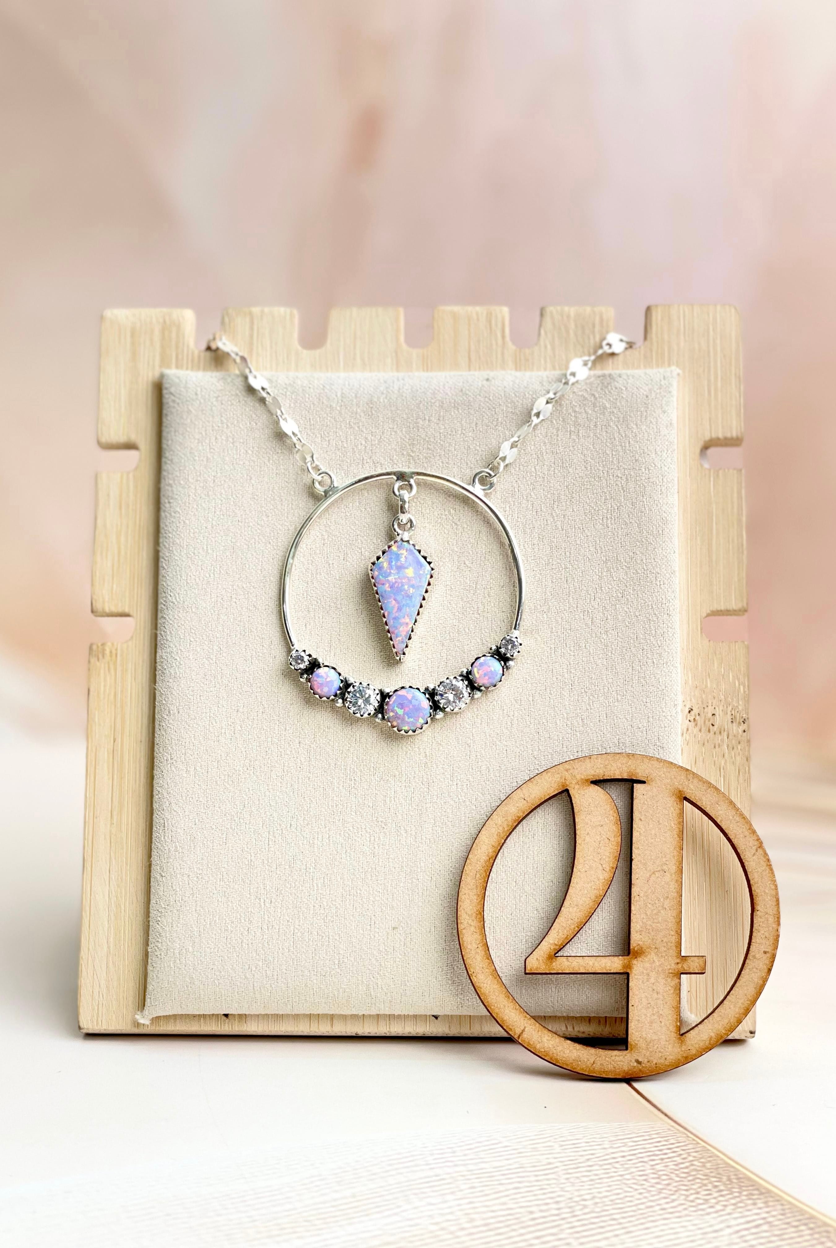 Boho Opal Tassels Necklace Sno 23-Necklaces-Krush Kandy, Women's Online Fashion Boutique Located in Phoenix, Arizona (Scottsdale Area)