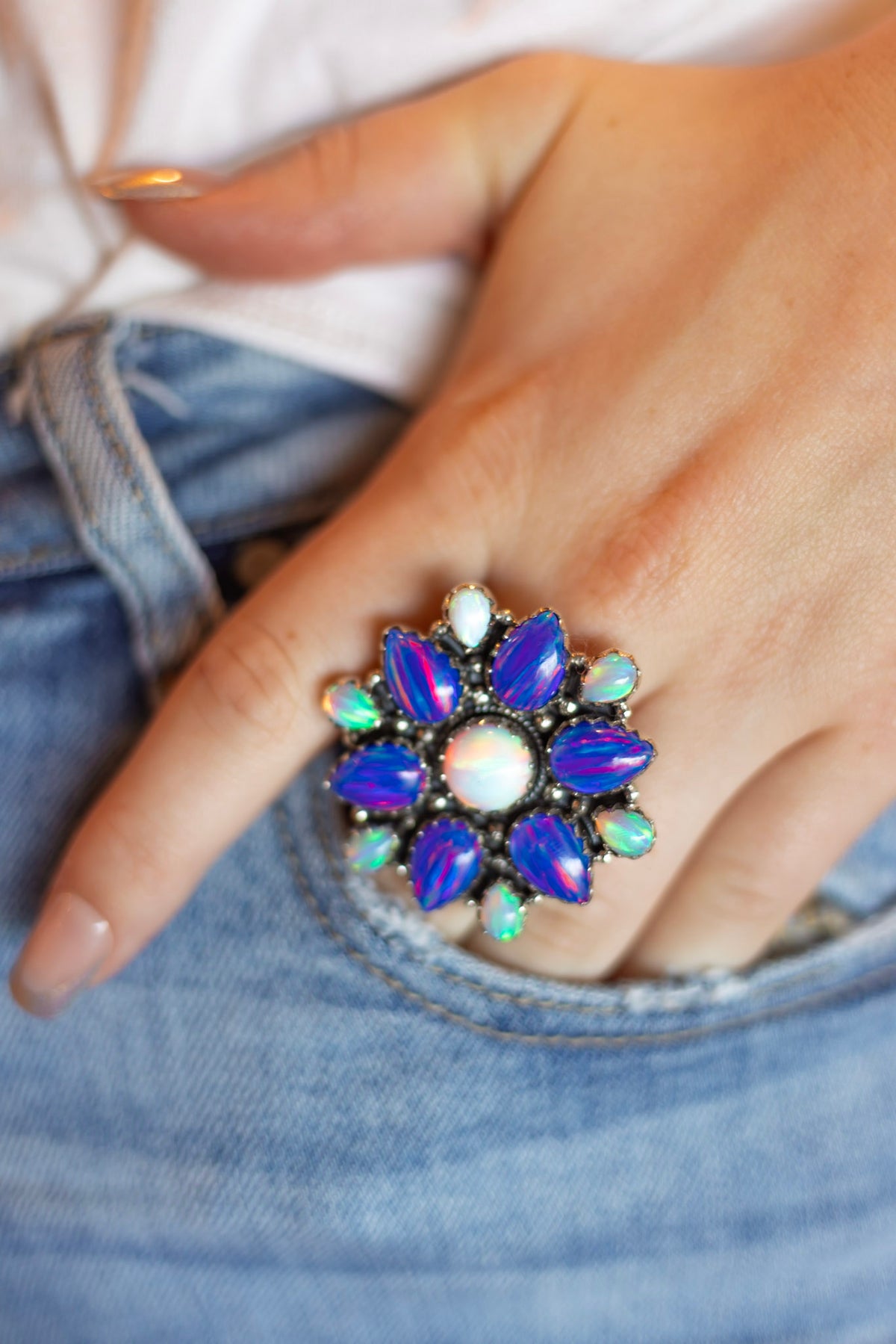 Electric Aurora Blue & Iridescent Opal Statement Ring S.NO 7.jpeg