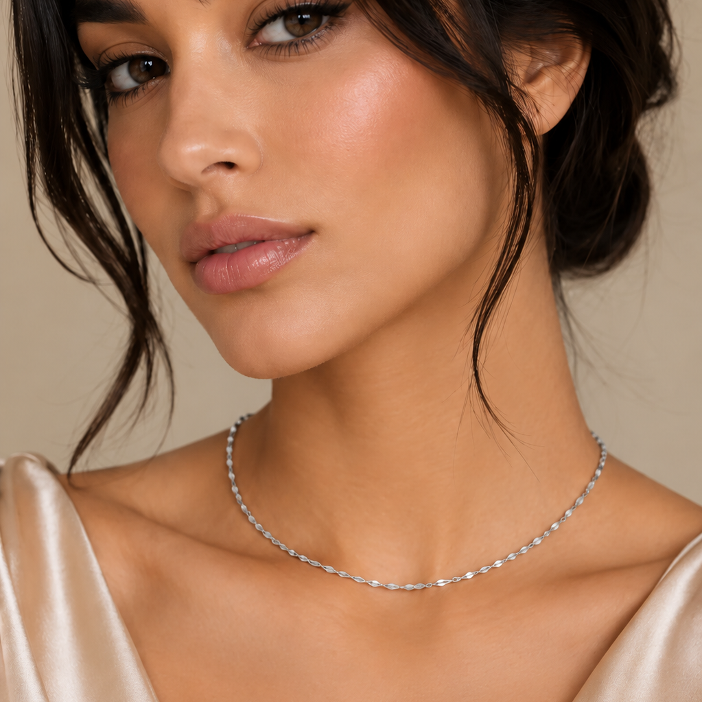 Elegant Silver Chain Beauty Portrait.png
