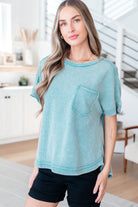 End of Beginning Mineral Wash Top-Short Sleeve Tops-Krush Kandy, Women's Online Fashion Boutique Located in Phoenix, Arizona (Scottsdale Area)