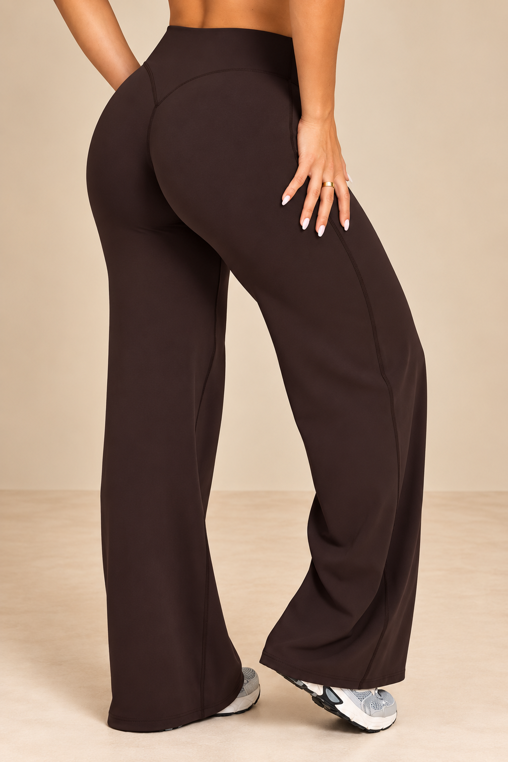 Espresso Flare Leggings Studio Look.png