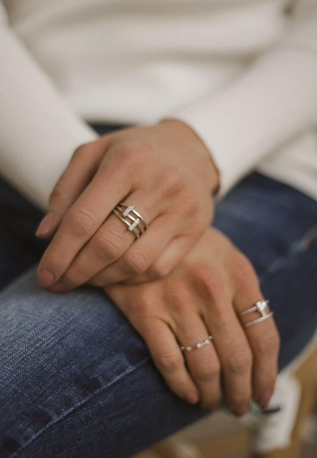 Enchant Me Dainty Crystal Eternity Ring | Gold or Silver-Rings-Krush Kandy, Women's Online Fashion Boutique Located in Phoenix, Arizona (Scottsdale Area)