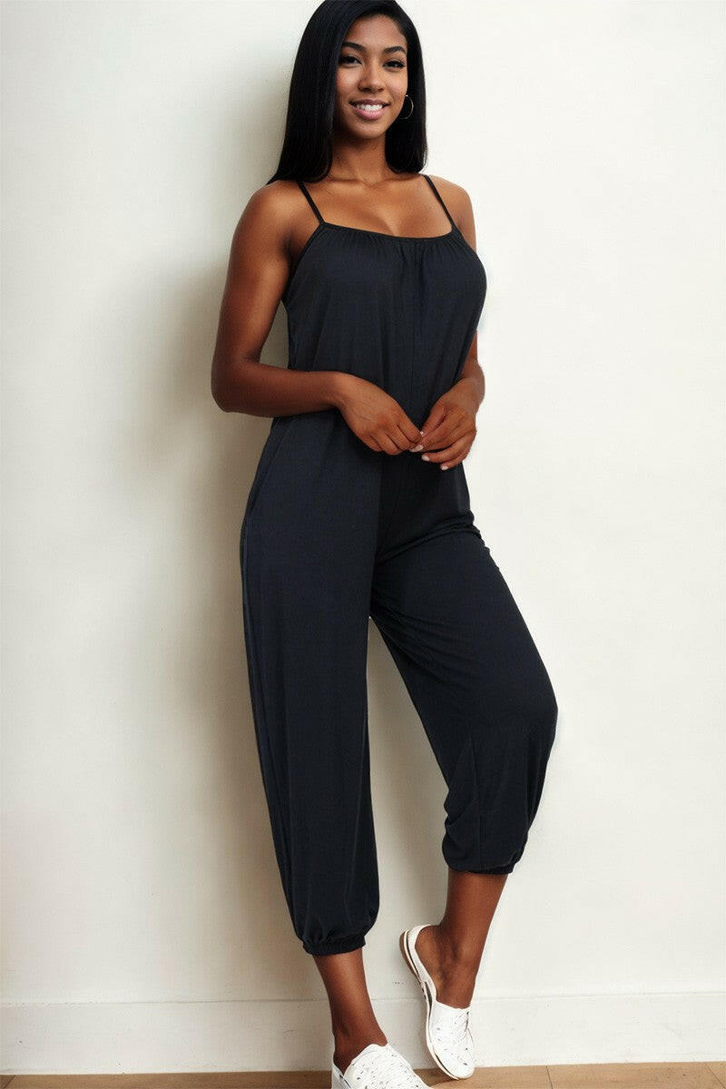 Sleeveless Jogger Jumpsuit | S-3X-Jumpsuits & Rompers-Krush Kandy, Women's Online Fashion Boutique Located in Phoenix, Arizona (Scottsdale Area)