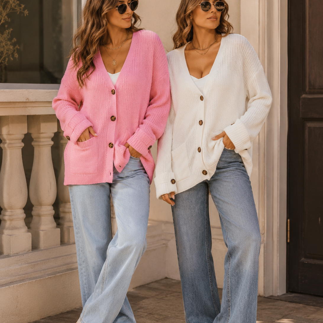 Everyday Basic Button Cardigan