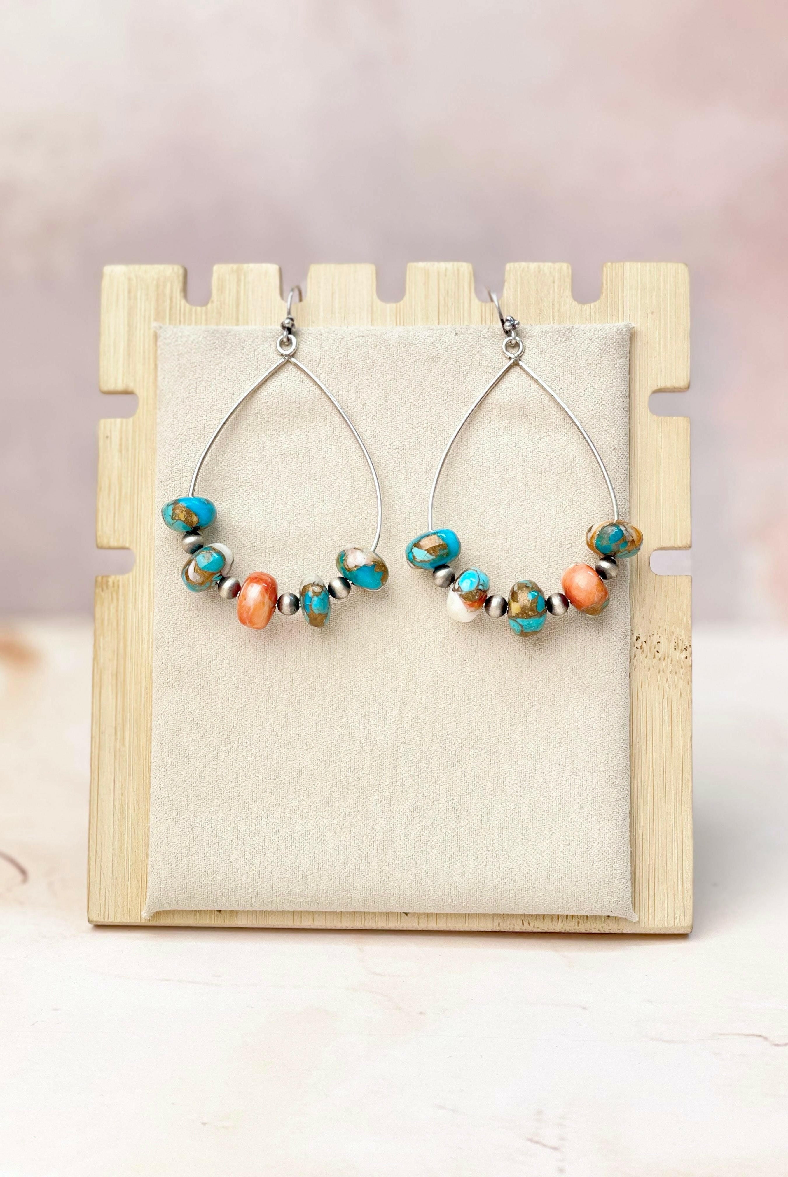 Summertime Copper Boho Desert Pearls Earrings-Earrings-Krush Kandy, Women's Online Fashion Boutique Located in Phoenix, Arizona (Scottsdale Area)