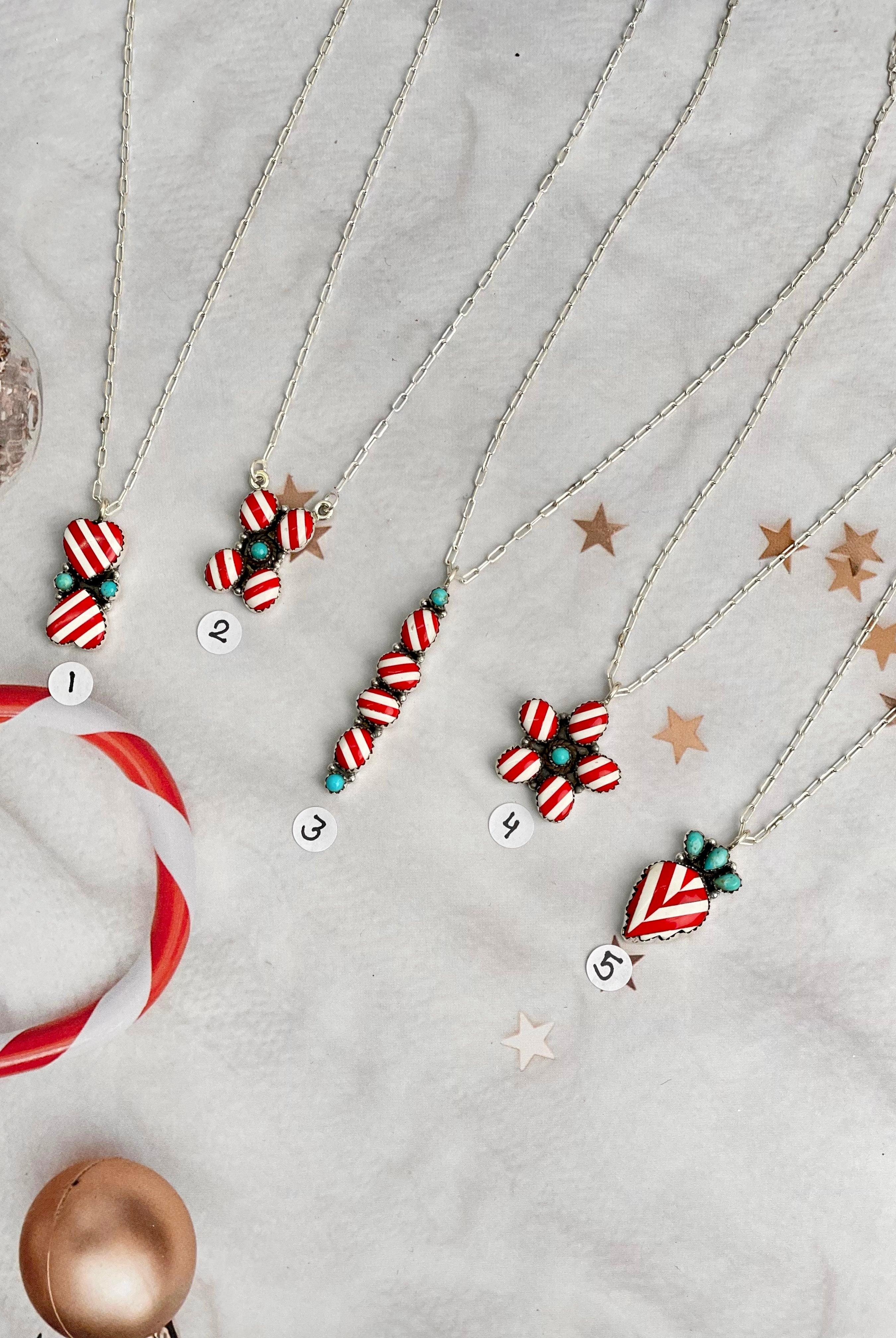 Holly Jolly Red & White Christmas Necklaces-Necklaces-Krush Kandy, Women's Online Fashion Boutique Located in Phoenix, Arizona (Scottsdale Area)