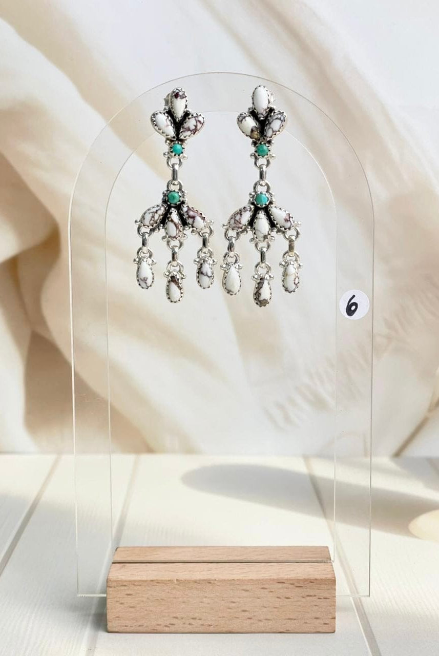 Boho Stone Fringe Drop Dangle Earrings-Earrings-Krush Kandy, Women's Online Fashion Boutique Located in Phoenix, Arizona (Scottsdale Area)