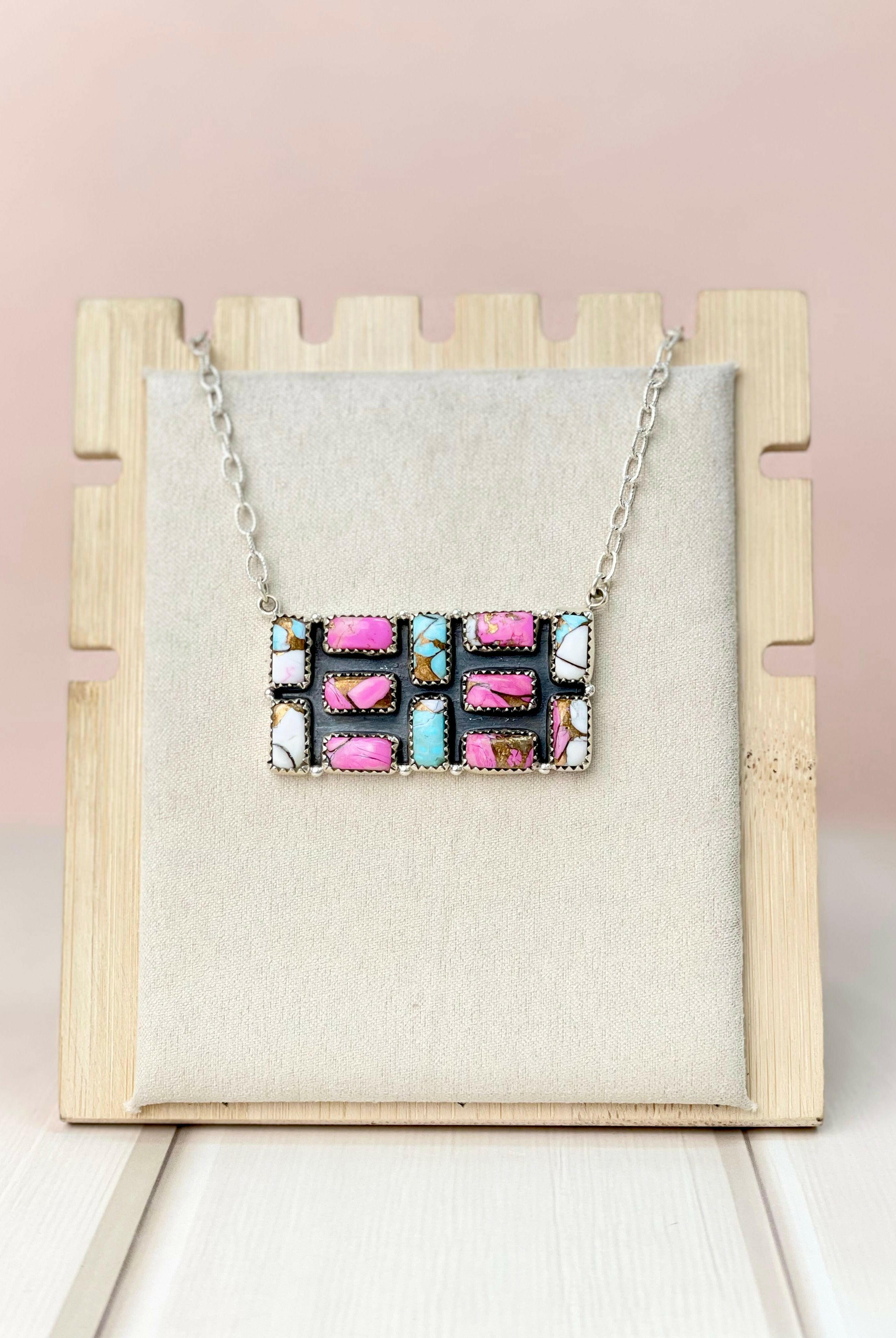 Cotton Candy Cluster Necklace no. 32-Necklaces-Krush Kandy, Women's Online Fashion Boutique Located in Phoenix, Arizona (Scottsdale Area)