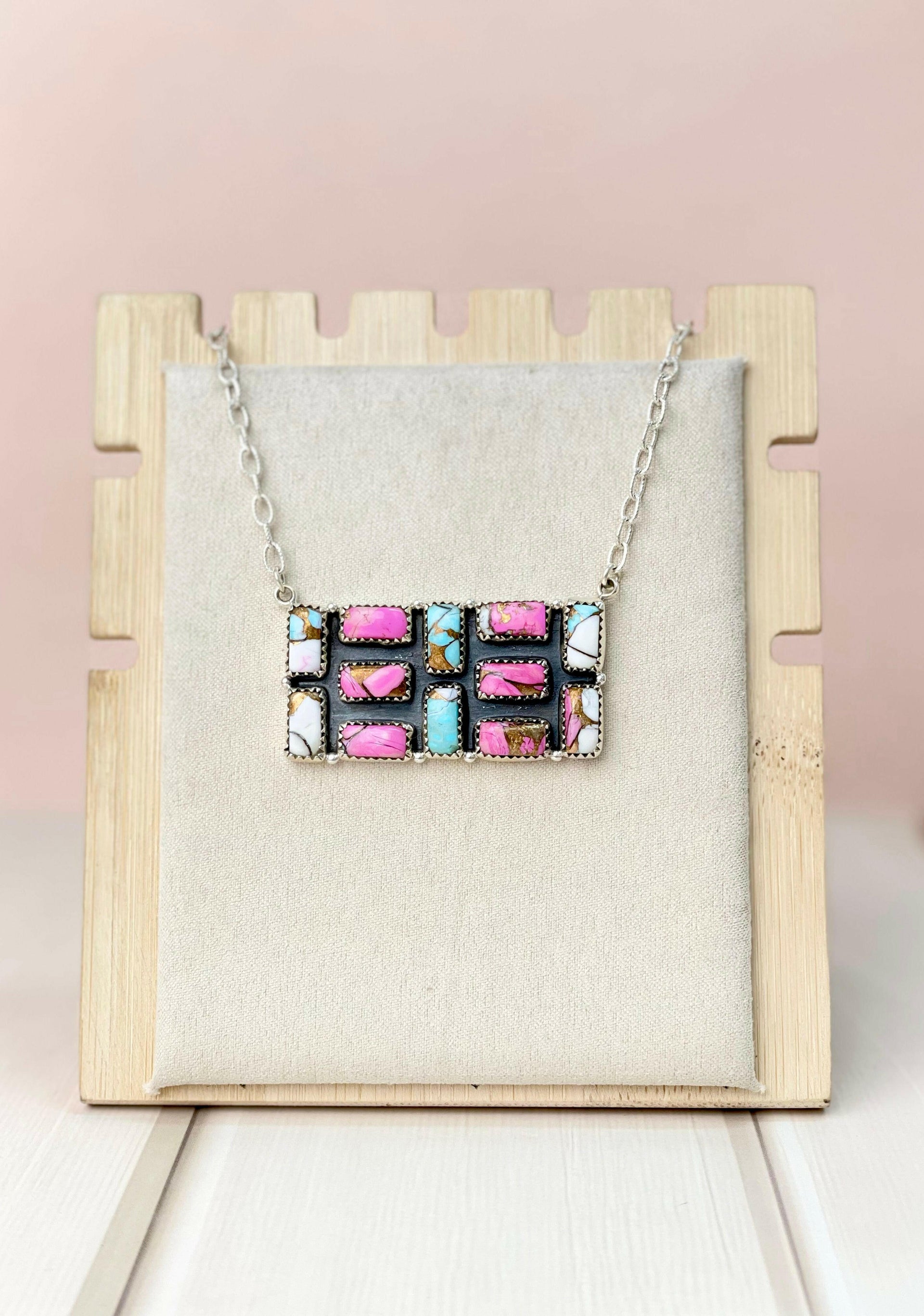 Cotton Candy Cluster Necklace no. 32-Necklaces-Krush Kandy, Women's Online Fashion Boutique Located in Phoenix, Arizona (Scottsdale Area)