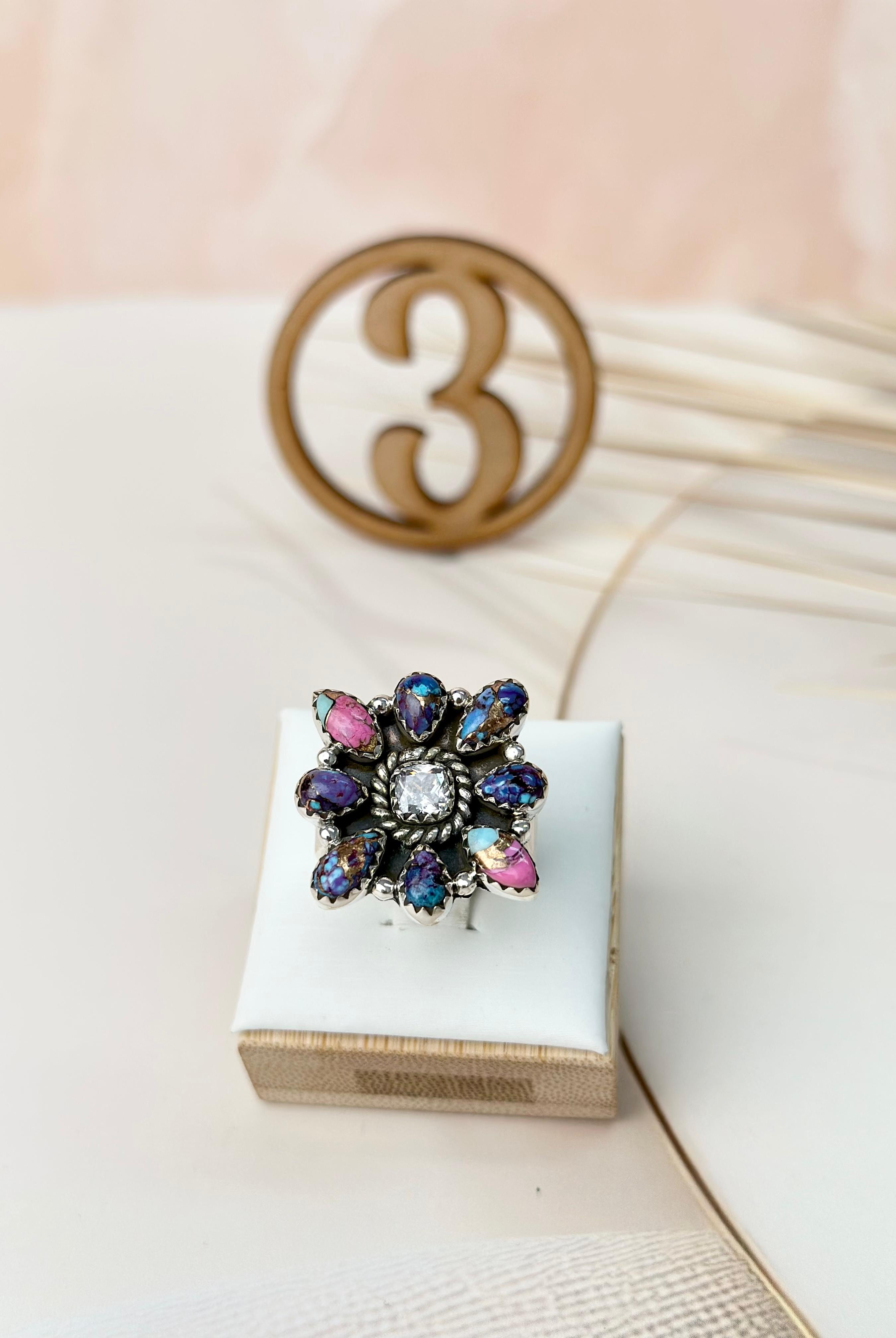 Various Multi Dahlia Ring Clusters-Rings-Krush Kandy, Women's Online Fashion Boutique Located in Phoenix, Arizona (Scottsdale Area)