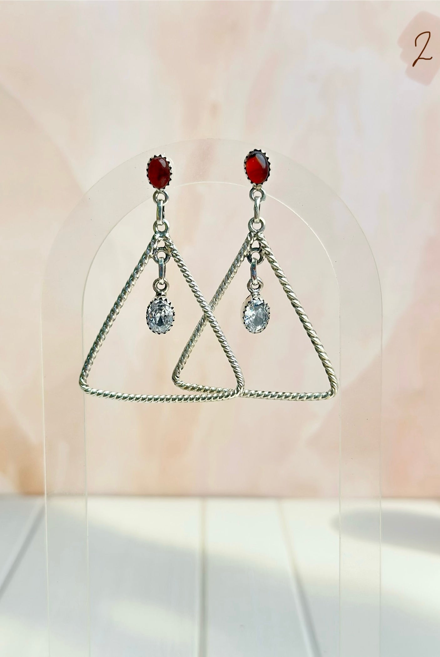 Amber, Turquoise & Crystal Boho Hoops-Earrings-Krush Kandy, Women's Online Fashion Boutique Located in Phoenix, Arizona (Scottsdale Area)