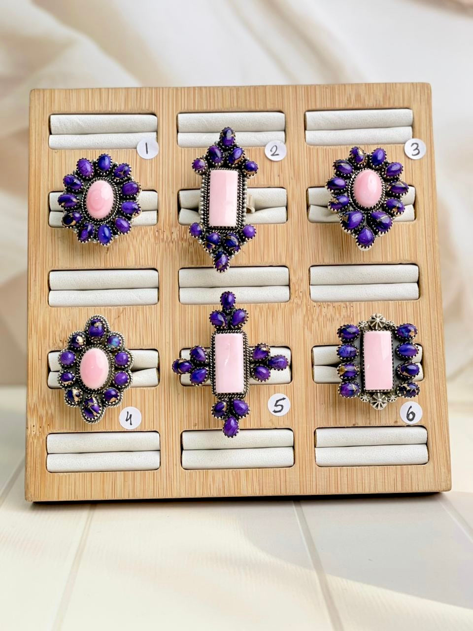 Pink Conch & Berry Dahlia Cluster Rings-Rings-Krush Kandy, Women's Online Fashion Boutique Located in Phoenix, Arizona (Scottsdale Area)