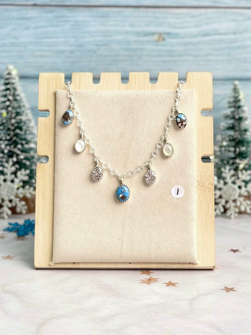Winter Frost Golden Hills Stone Drops Necklace-Necklaces-Krush Kandy, Women's Online Fashion Boutique Located in Phoenix, Arizona (Scottsdale Area)