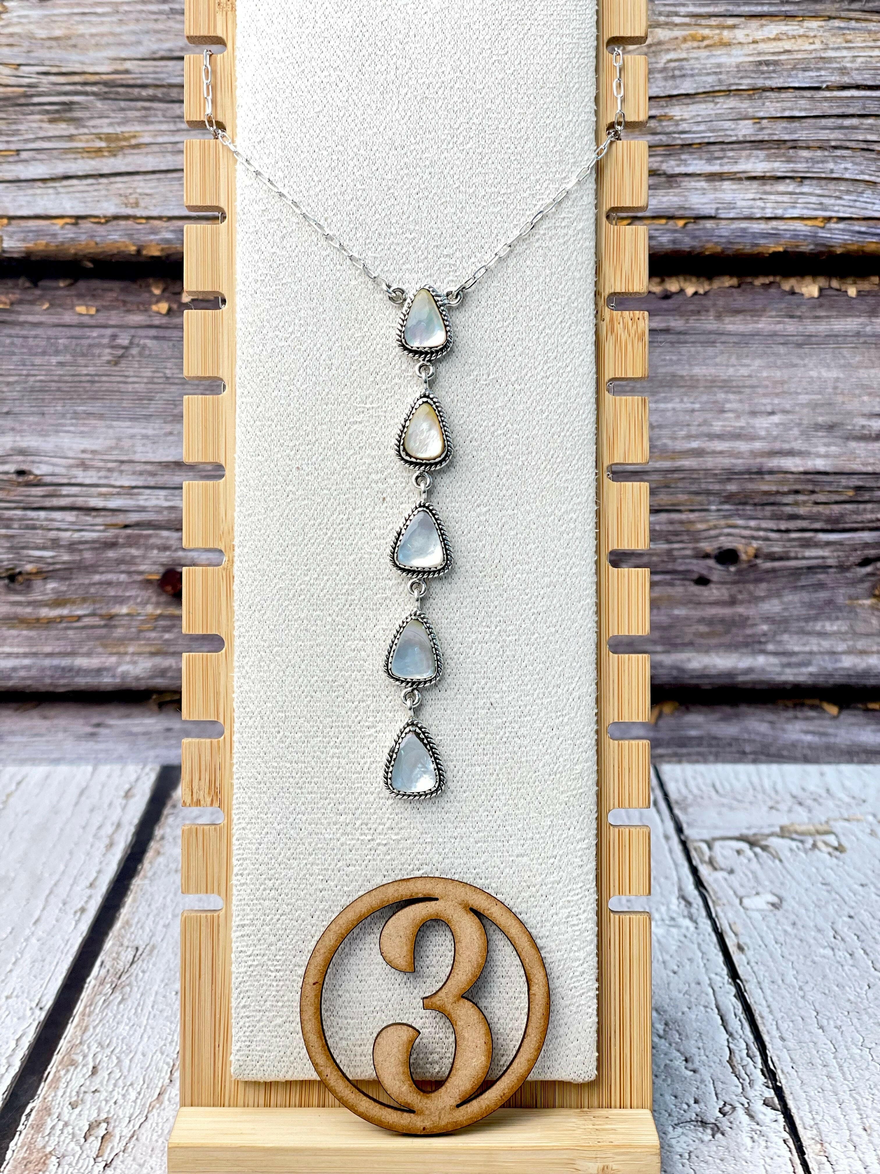 Classic Krush Stone Drop Necklace-Necklaces-Krush Kandy, Women's Online Fashion Boutique Located in Phoenix, Arizona (Scottsdale Area)