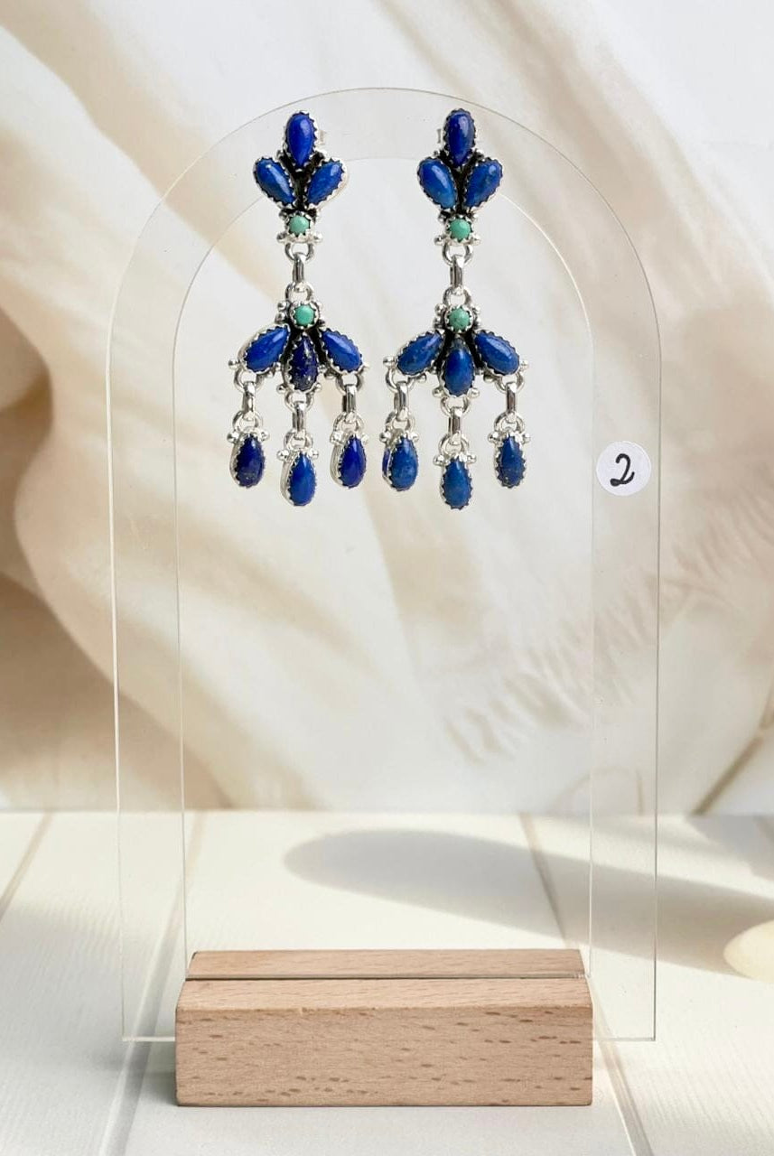 Boho Stone Fringe Drop Dangle Earrings-Earrings-Krush Kandy, Women's Online Fashion Boutique Located in Phoenix, Arizona (Scottsdale Area)