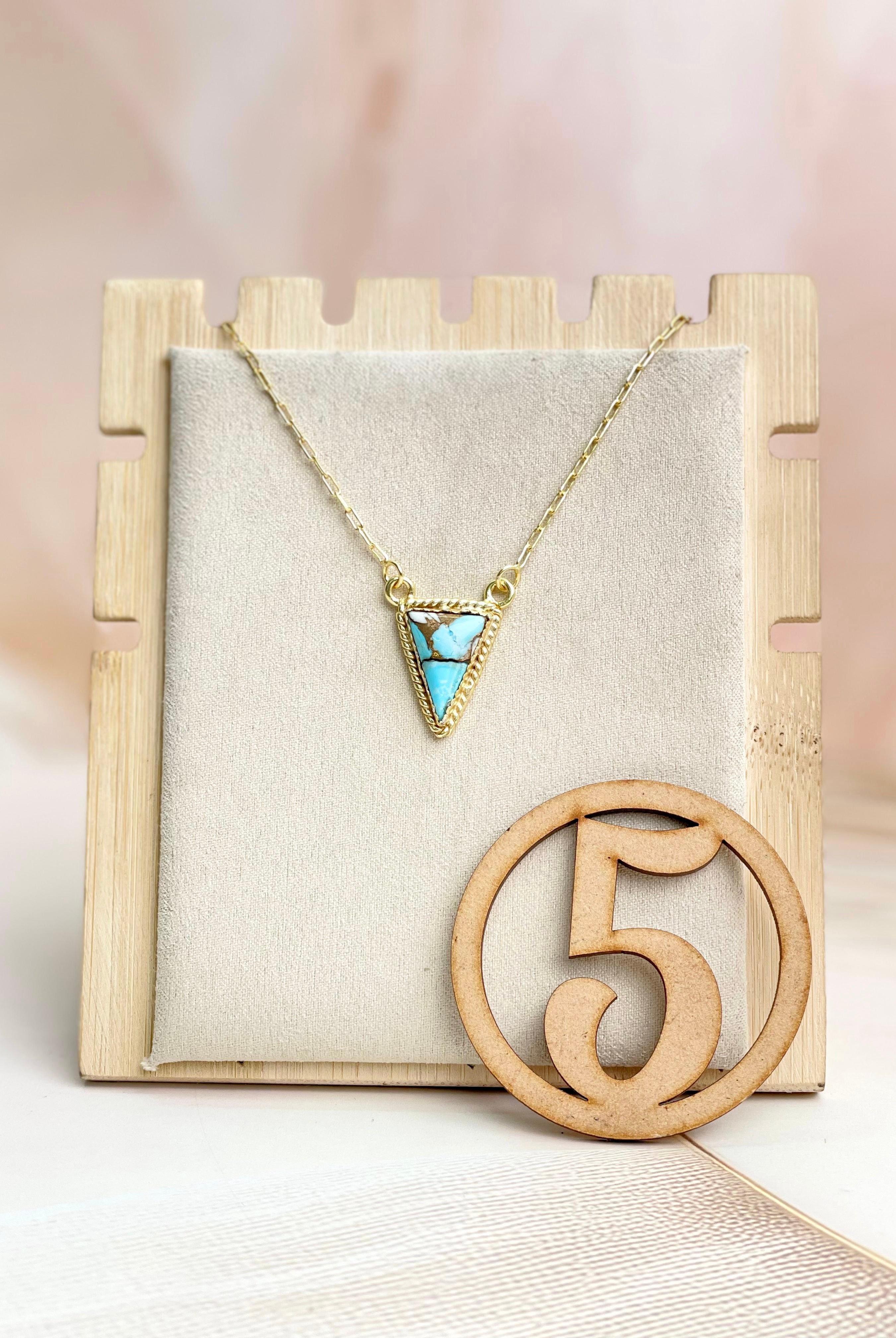 Krushed Gold & Stone Slab Geometric Necklace-Necklaces-Krush Kandy, Women's Online Fashion Boutique Located in Phoenix, Arizona (Scottsdale Area)