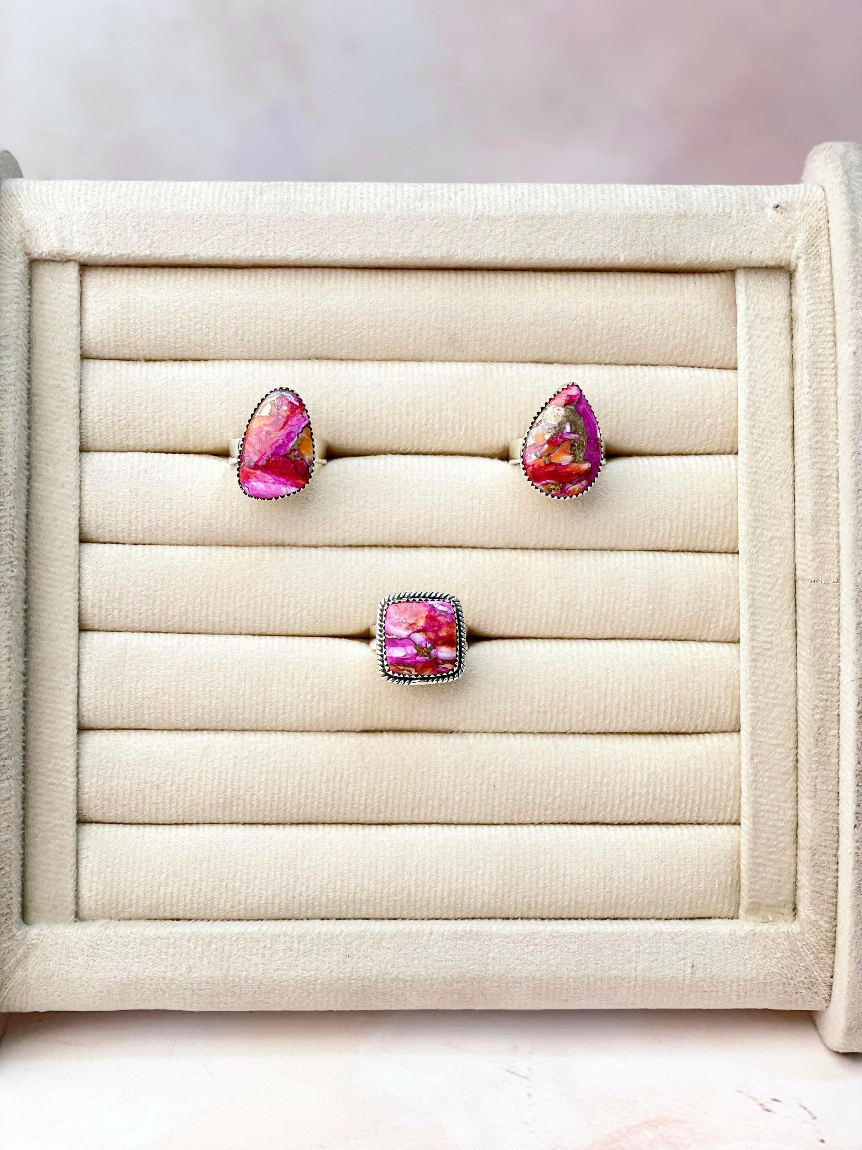 Star Burst Slab Stone Rings-Rings-Krush Kandy, Women's Online Fashion Boutique Located in Phoenix, Arizona (Scottsdale Area)