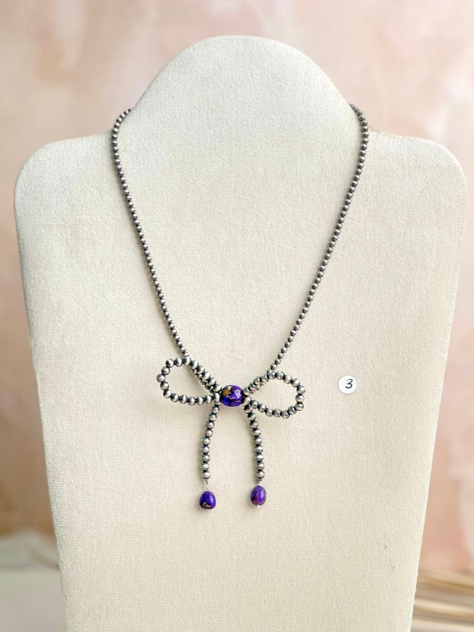 Desert Pearl & Multi Dahlia Bow Necklaces-Necklaces-Krush Kandy, Women's Online Fashion Boutique Located in Phoenix, Arizona (Scottsdale Area)