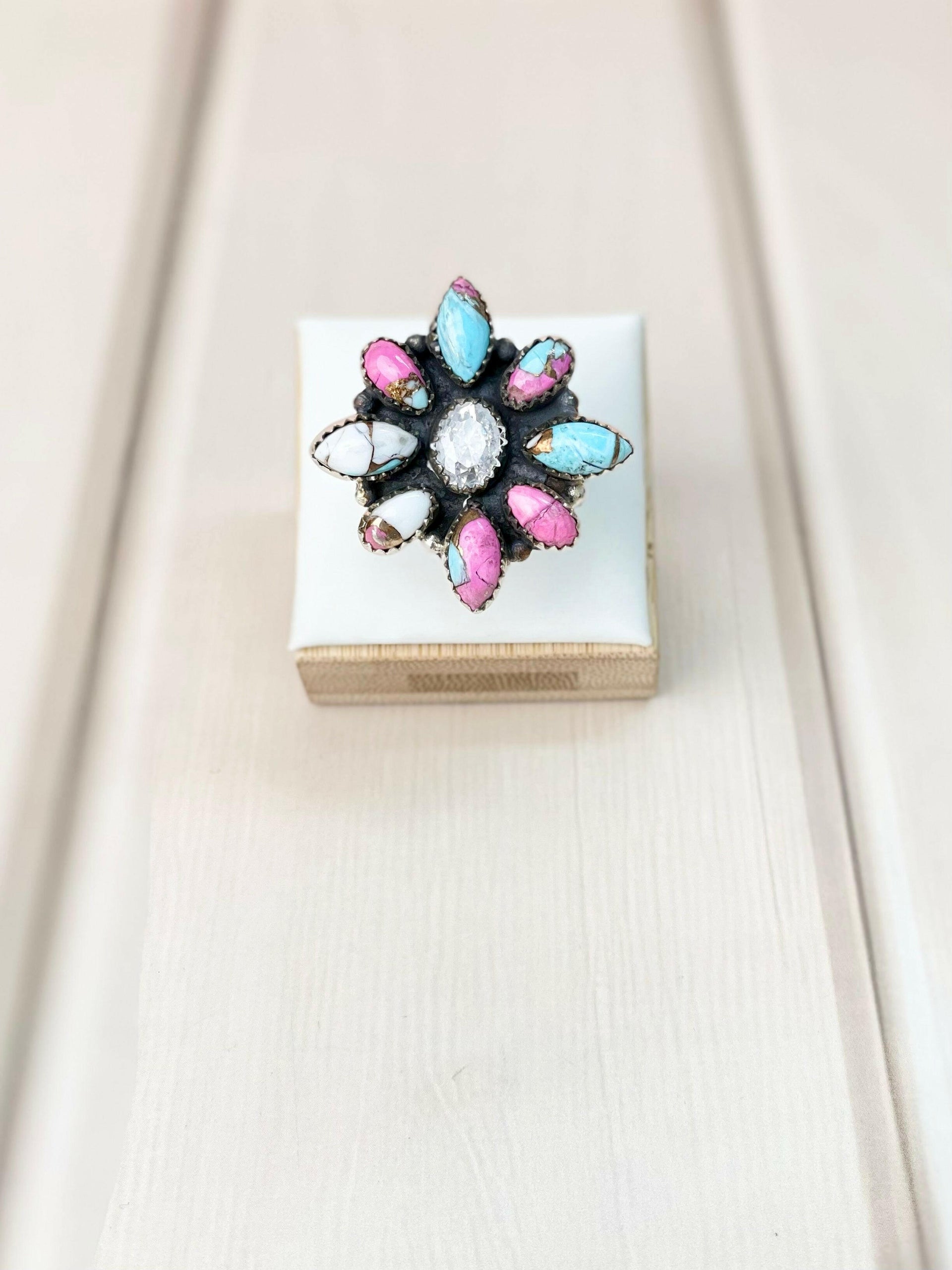 Boho Chic Cotton Candy Western Ring-Rings-Krush Kandy, Women's Online Fashion Boutique Located in Phoenix, Arizona (Scottsdale Area)