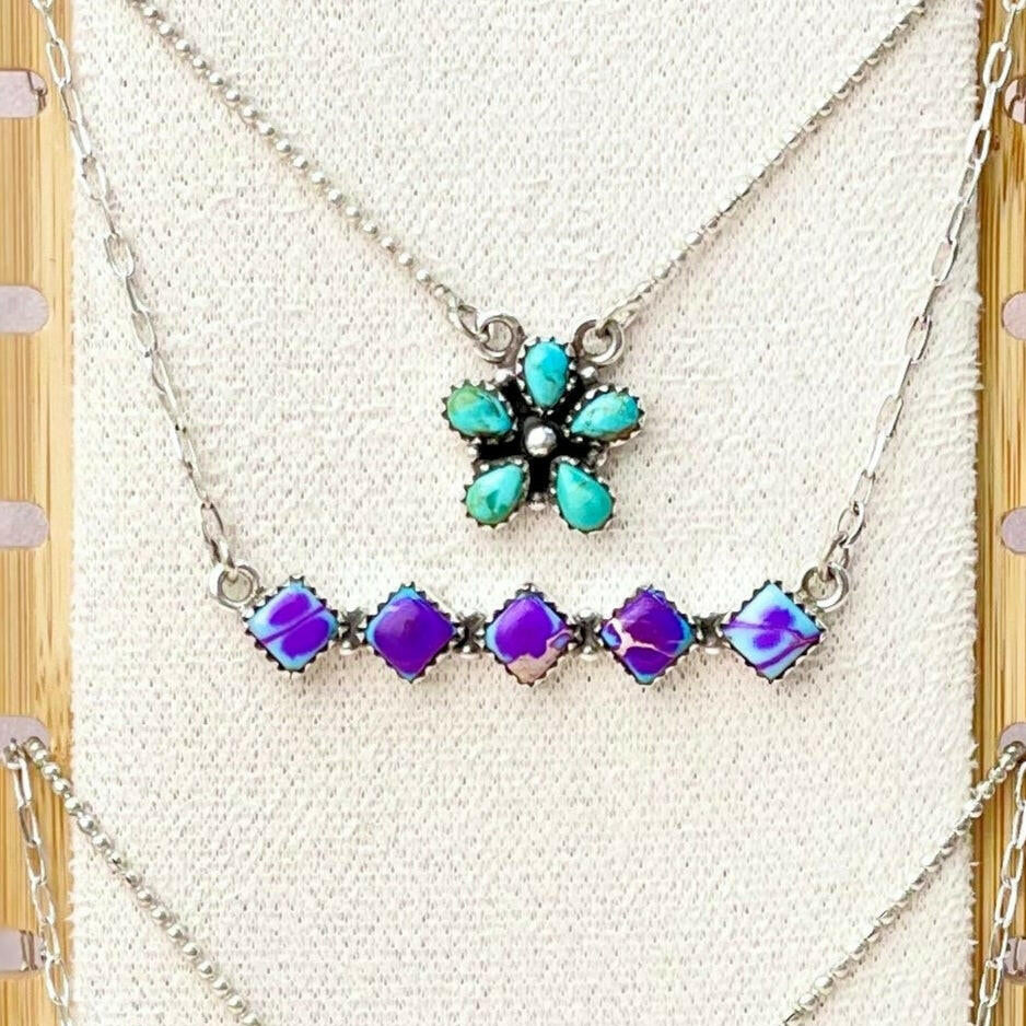 Sunlit Bloom and Bar Layered Necklace-Necklaces-Krush Kandy, Women's Online Fashion Boutique Located in Phoenix, Arizona (Scottsdale Area)