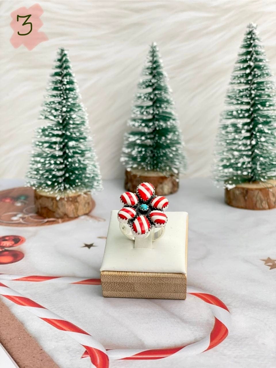 Holly Jolly Red & White Christmas Rings-Rings-Krush Kandy, Women's Online Fashion Boutique Located in Phoenix, Arizona (Scottsdale Area)