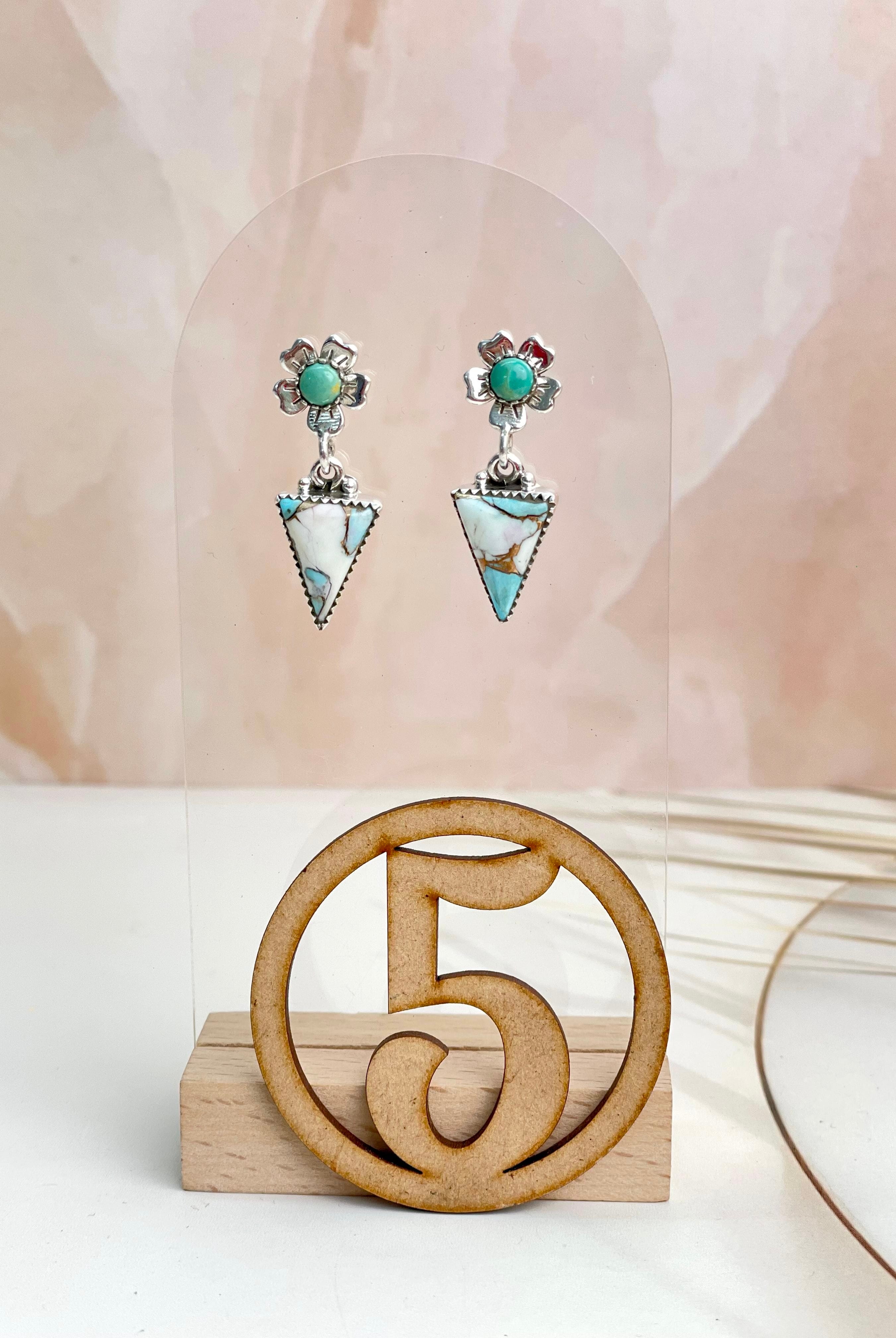 Floral Triad Studs sno 15-Earrings-Krush Kandy, Women's Online Fashion Boutique Located in Phoenix, Arizona (Scottsdale Area)