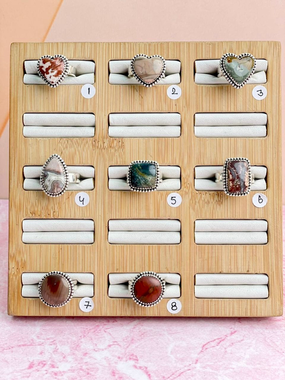 Mixed Stone Slab Rings-Rings-Krush Kandy, Women's Online Fashion Boutique Located in Phoenix, Arizona (Scottsdale Area)