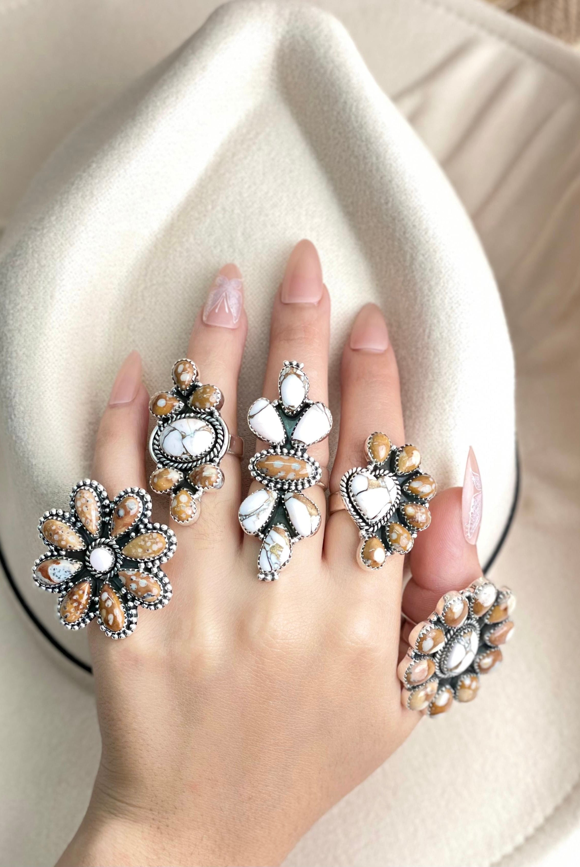 Angel Dahlia & Deer Fawn Rings no2-Rings-Krush Kandy, Women's Online Fashion Boutique Located in Phoenix, Arizona (Scottsdale Area)