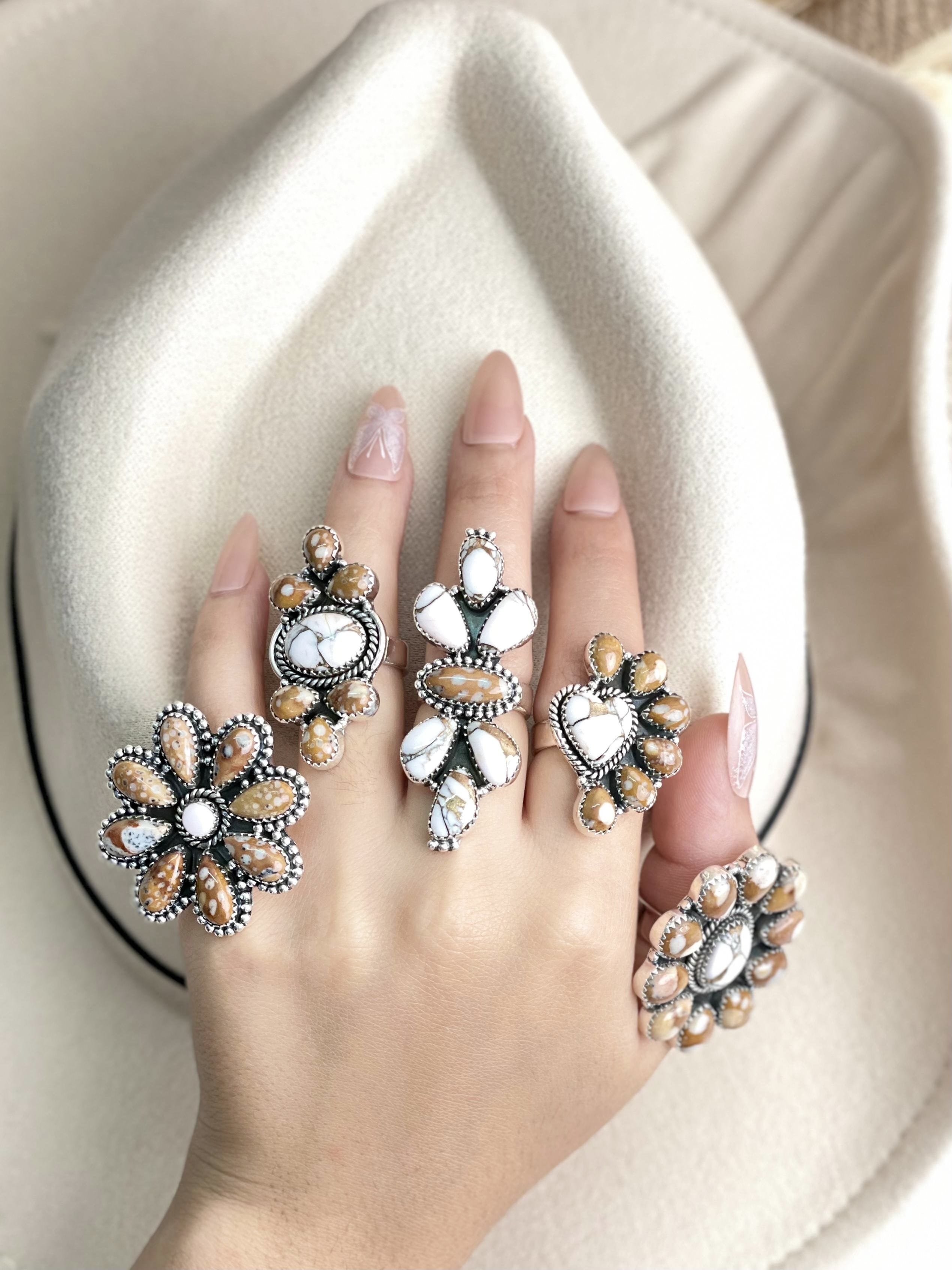 Angel Dahlia & Deer Fawn Rings no2-Rings-Krush Kandy, Women's Online Fashion Boutique Located in Phoenix, Arizona (Scottsdale Area)