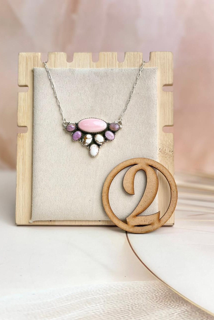 Multi Conch Half Daisy Necklace-Necklaces-Krush Kandy, Women's Online Fashion Boutique Located in Phoenix, Arizona (Scottsdale Area)