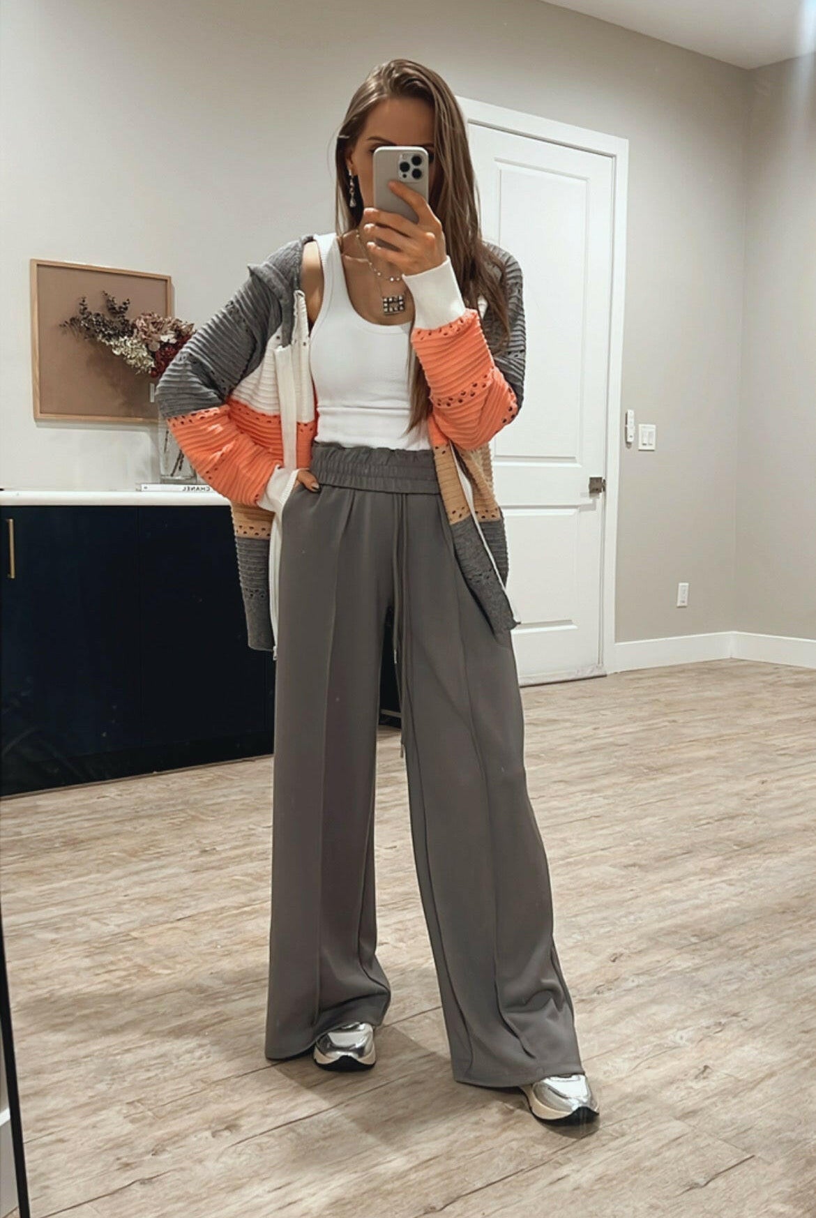 Drawstring Wide Leg Pants with Pockets-Bottoms-Krush Kandy, Women's Online Fashion Boutique Located in Phoenix, Arizona (Scottsdale Area)