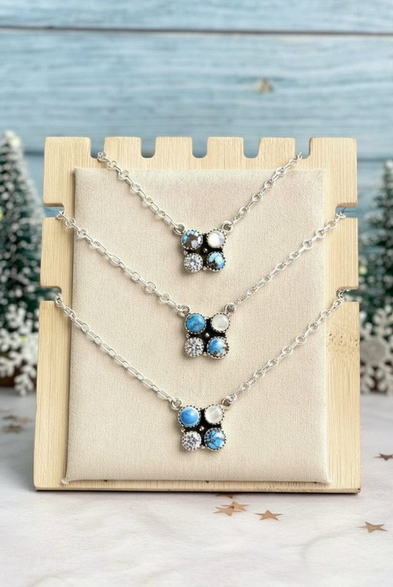 Winter Frost Golden Hills Square Necklace-Necklaces-Krush Kandy, Women's Online Fashion Boutique Located in Phoenix, Arizona (Scottsdale Area)