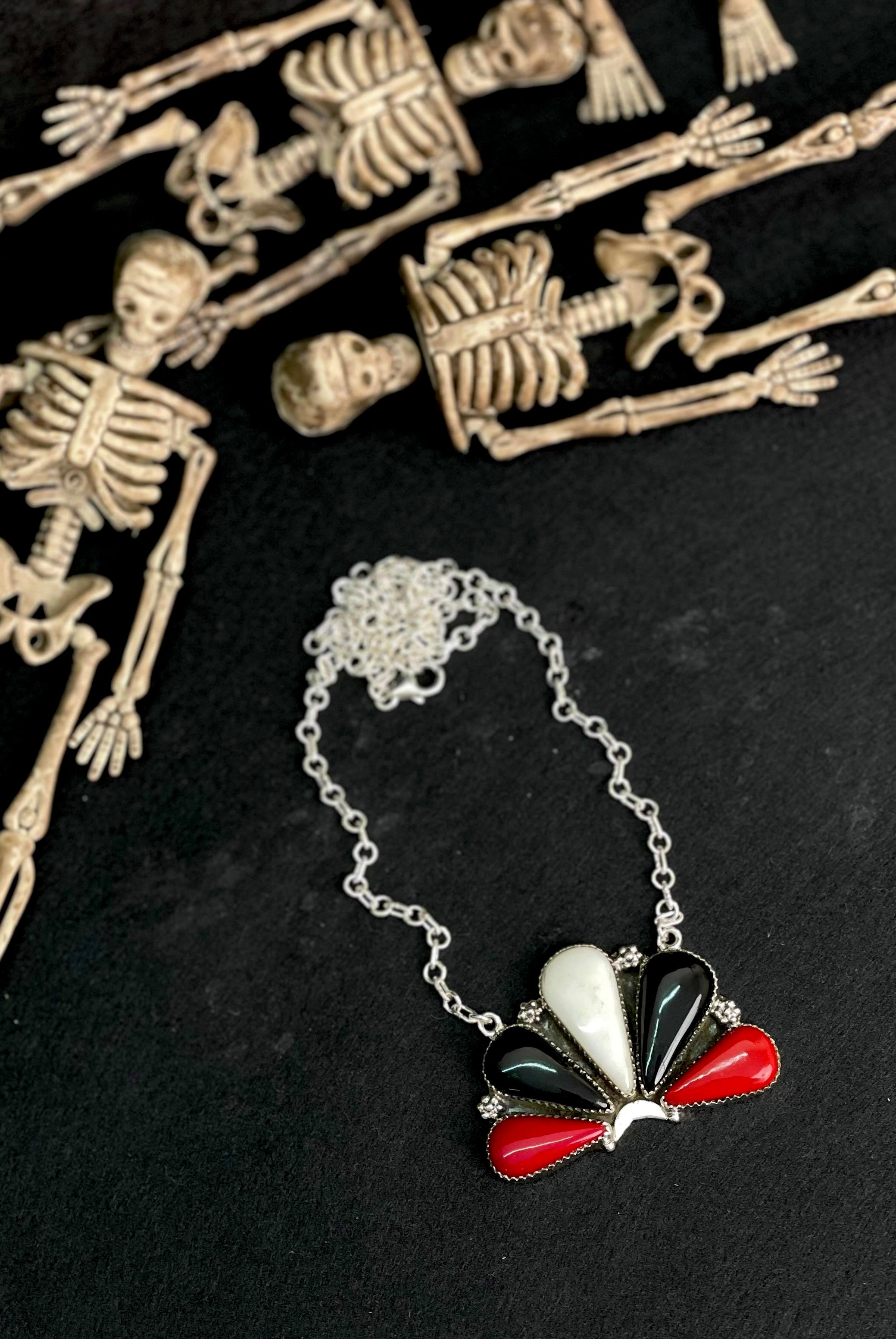 Halloween Necklace Rosarita & Black Onyx sno 3-Necklaces-Krush Kandy, Women's Online Fashion Boutique Located in Phoenix, Arizona (Scottsdale Area)
