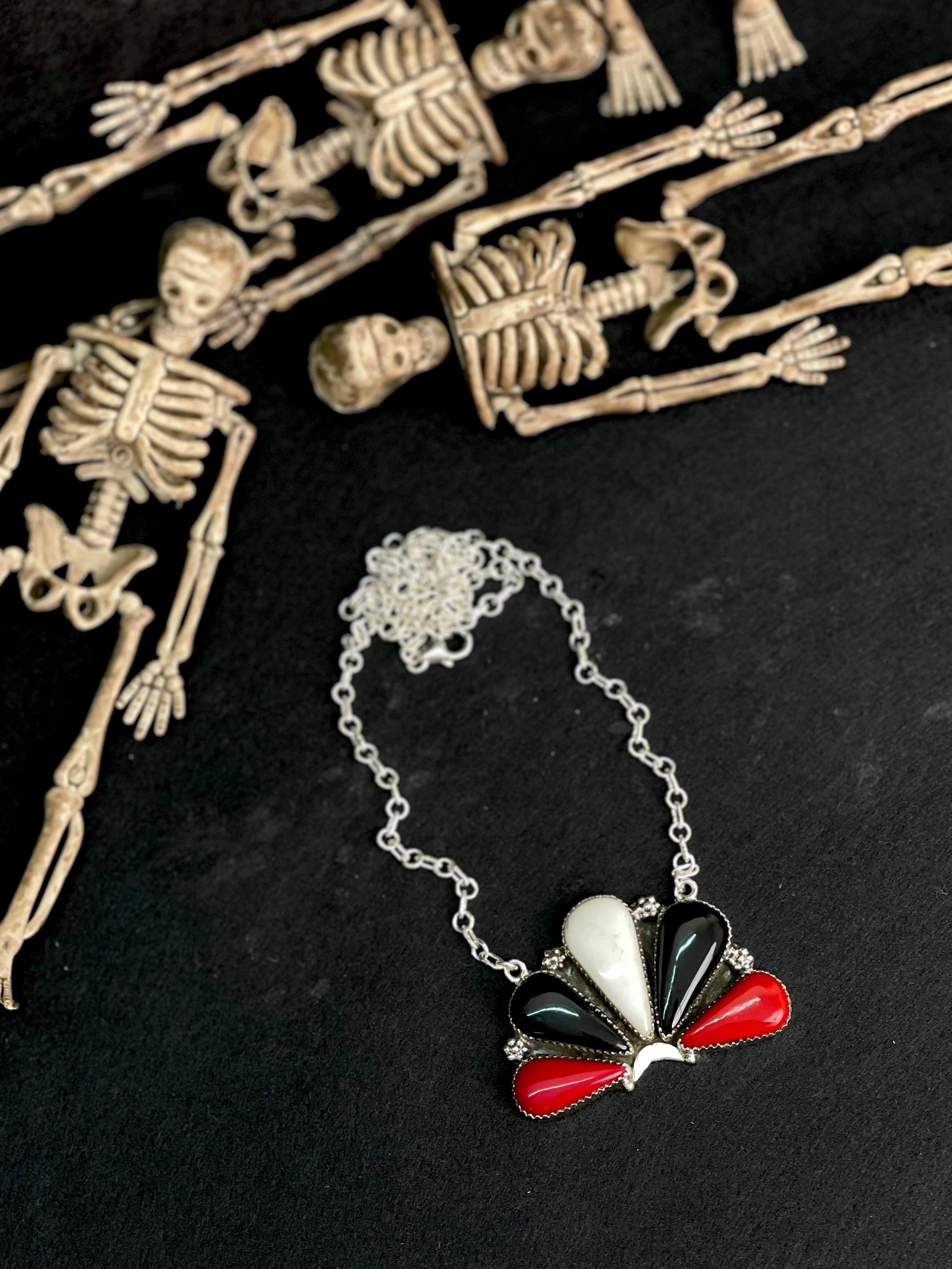 Halloween Necklace Rosarita & Black Onyx sno 3-Necklaces-Krush Kandy, Women's Online Fashion Boutique Located in Phoenix, Arizona (Scottsdale Area)
