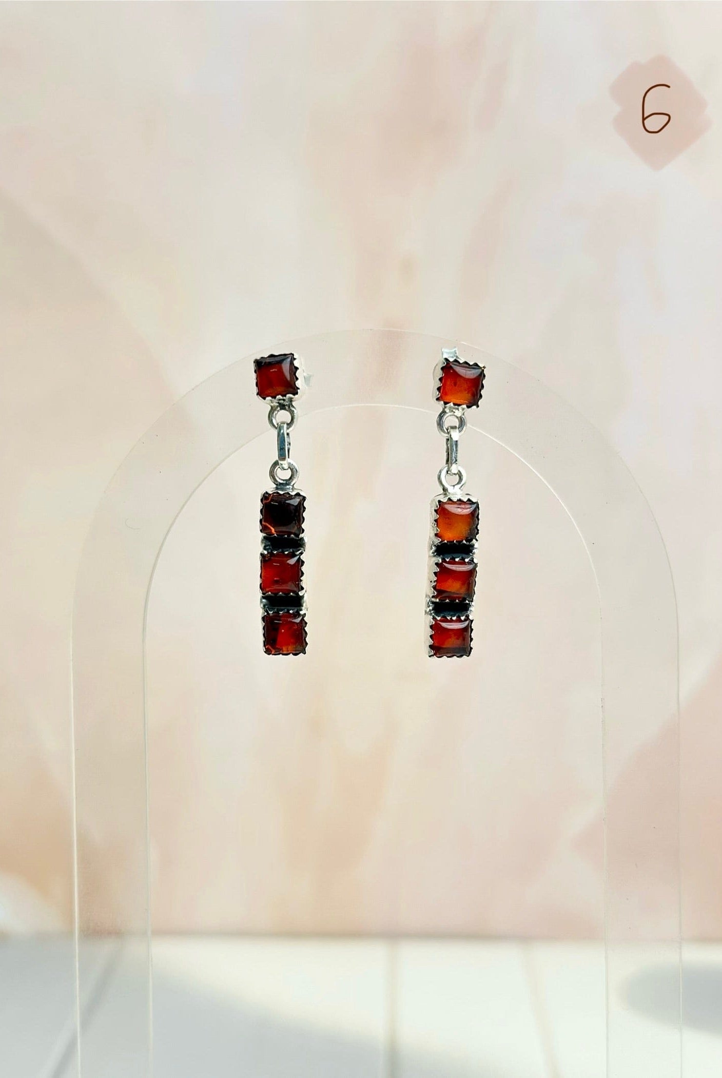 Amber, Turquoise & Crystal Boho Earrings-Earrings-Krush Kandy, Women's Online Fashion Boutique Located in Phoenix, Arizona (Scottsdale Area)