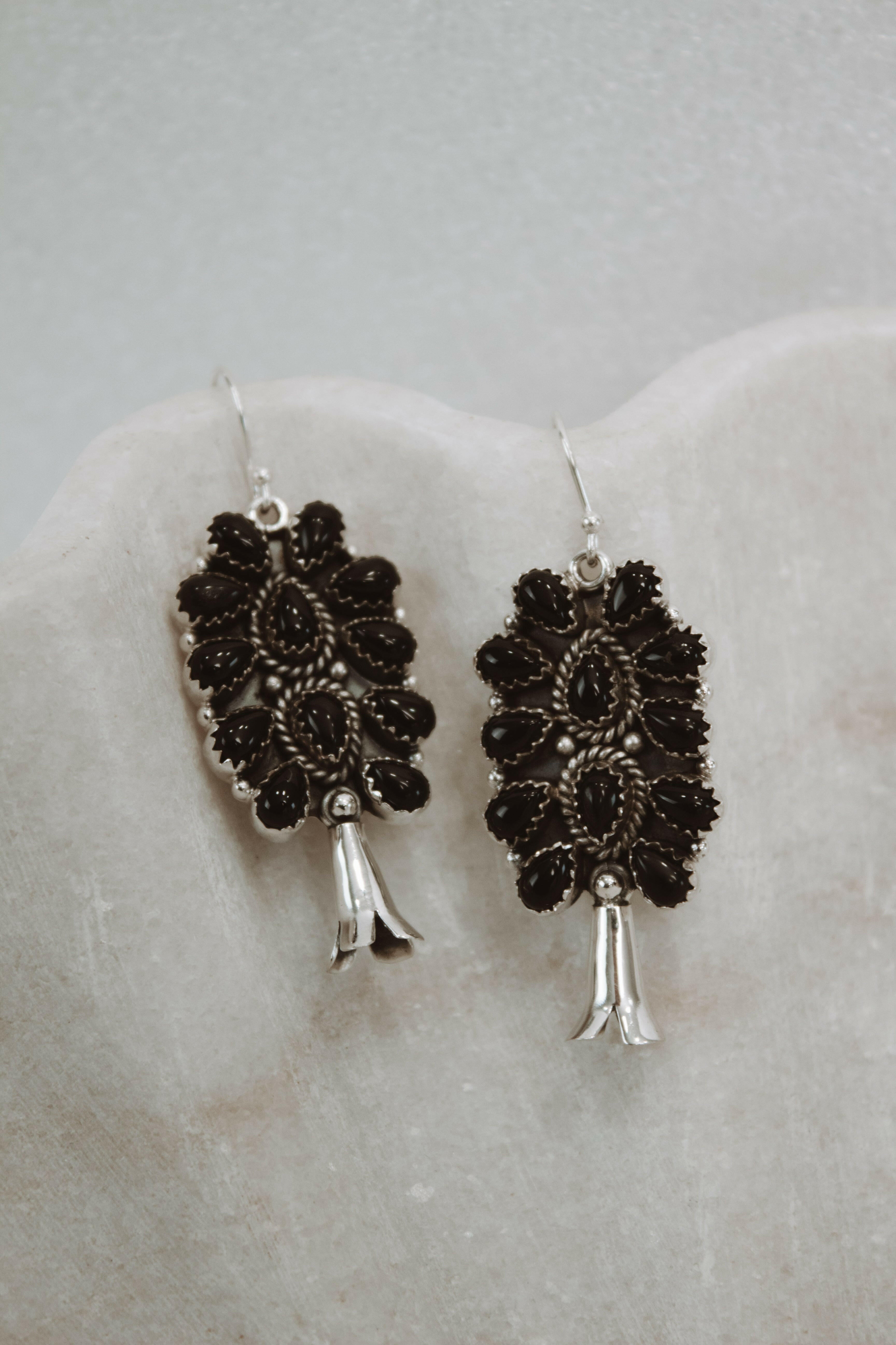 Squash Blossom Stone Cluster Earrings | Krush Exclusive-Drop Earrings-Krush Kandy, Women's Online Fashion Boutique Located in Phoenix, Arizona (Scottsdale Area)