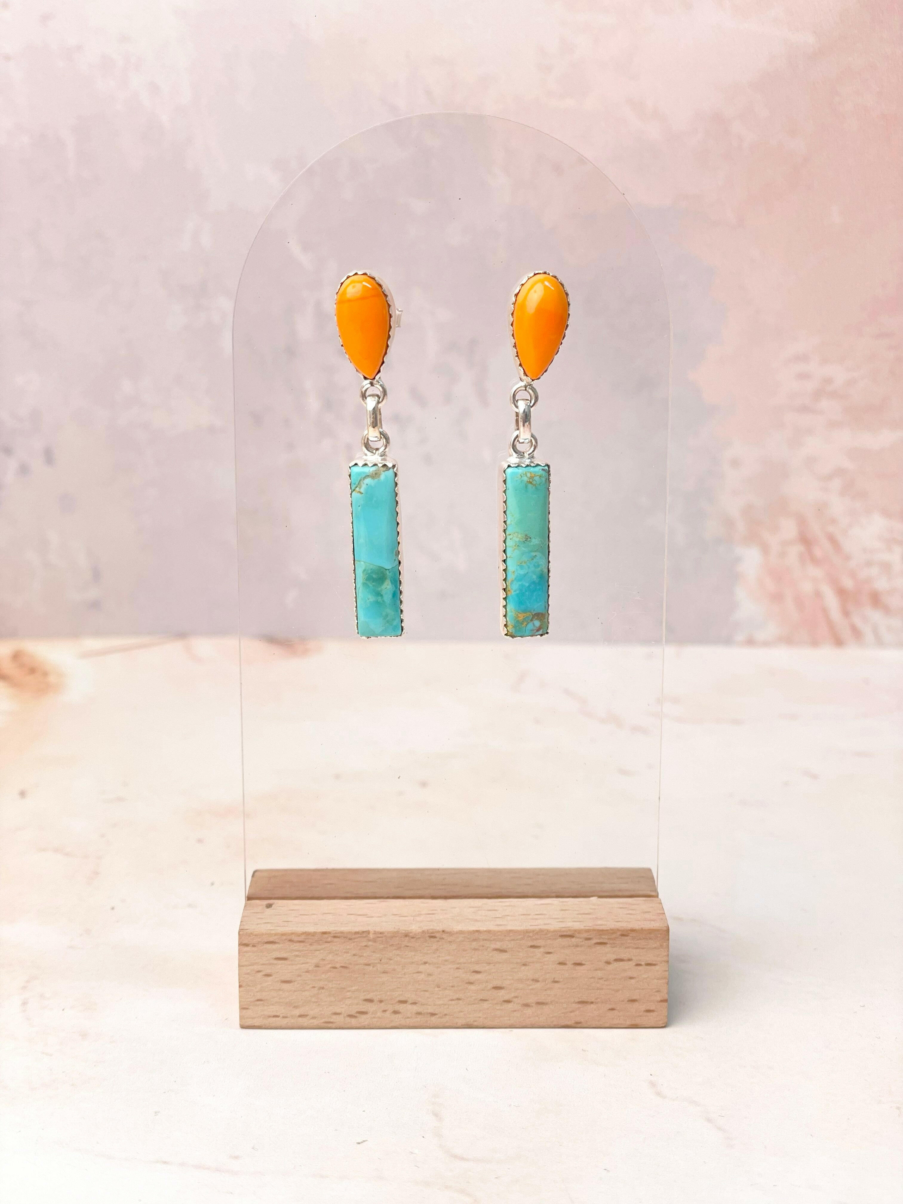 Rosarita Mixed Gem One of a Kind Earrings-Earrings-Krush Kandy, Women's Online Fashion Boutique Located in Phoenix, Arizona (Scottsdale Area)