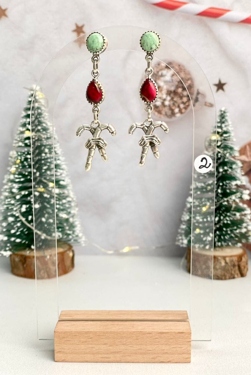 Christmas in Kandyland Charm Drop Studs-Earrings-Krush Kandy, Women's Online Fashion Boutique Located in Phoenix, Arizona (Scottsdale Area)