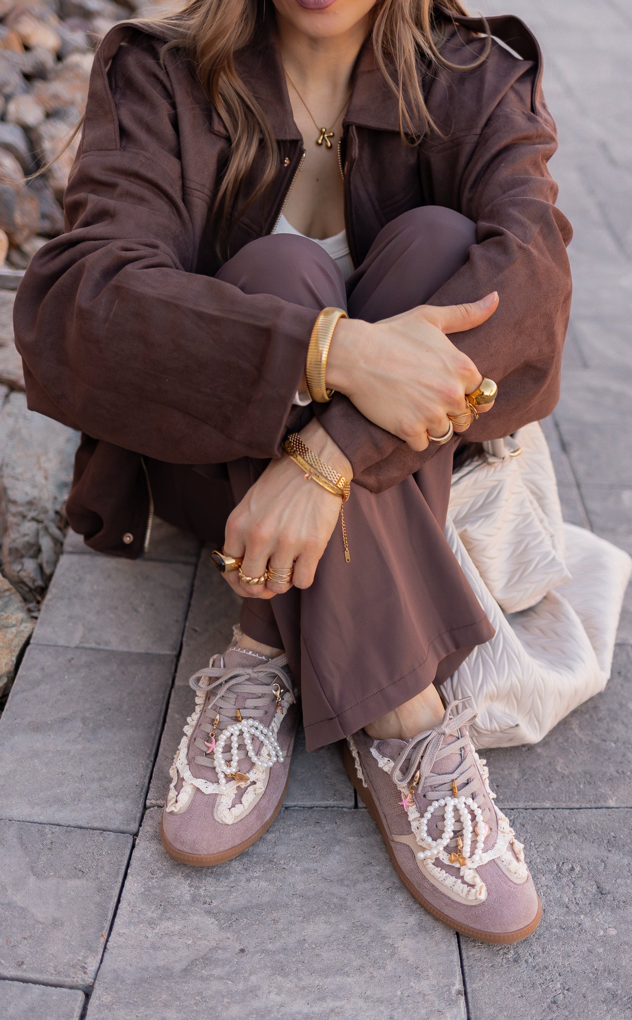 The April - Lace-trimmed Retro Sneaker-Shoes-Krush Kandy, Women's Online Fashion Boutique Located in Phoenix, Arizona (Scottsdale Area)