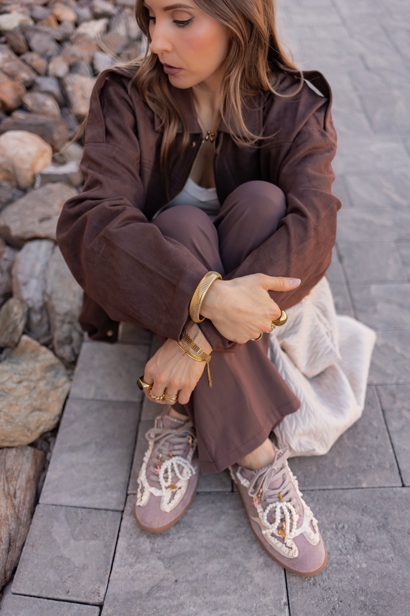 The April - Lace-trimmed Retro Sneaker-Shoes-Krush Kandy, Women's Online Fashion Boutique Located in Phoenix, Arizona (Scottsdale Area)