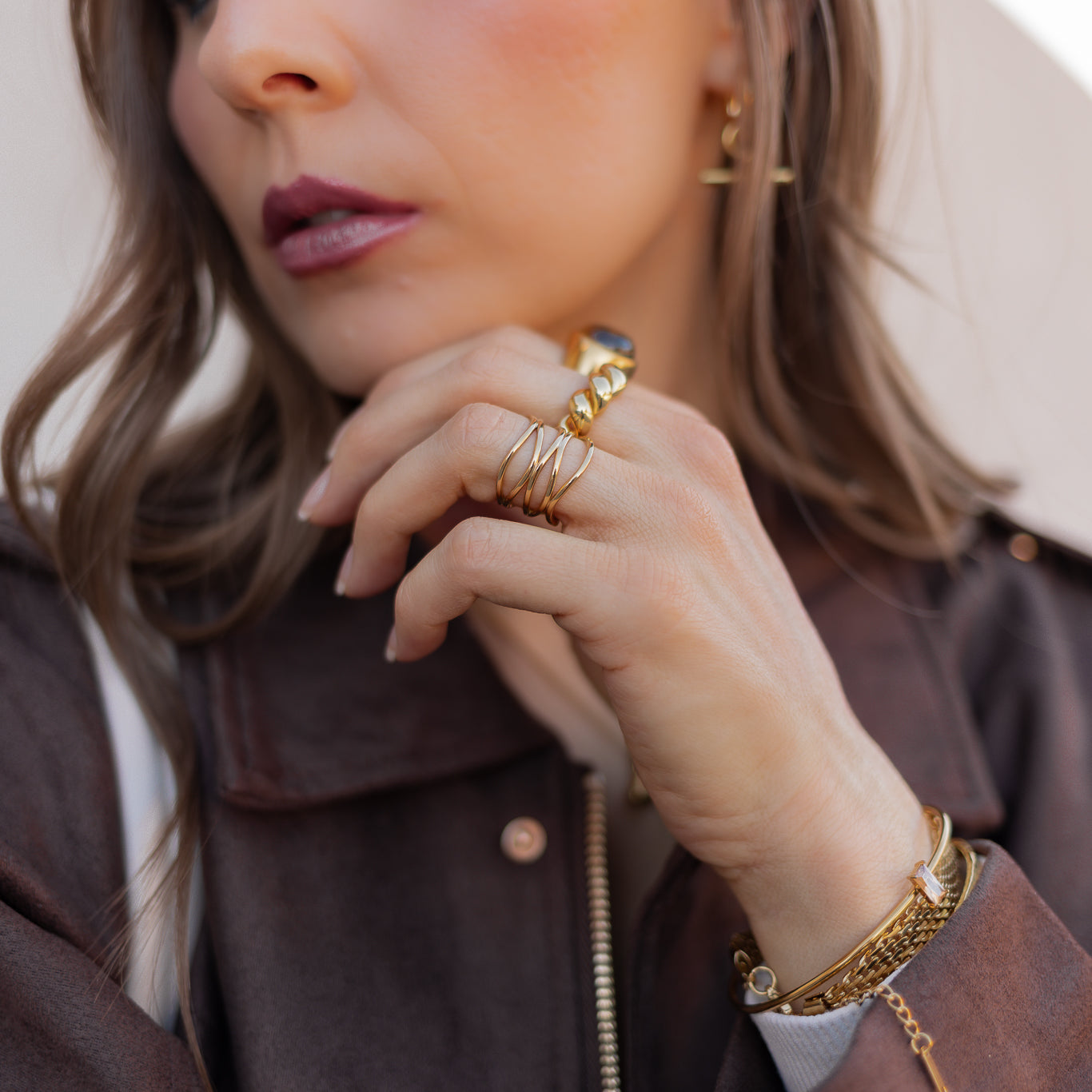 Stainless Steel Irregular Minimalist Band Ring-Jewelry-Krush Kandy, Women's Online Fashion Boutique Located in Phoenix, Arizona (Scottsdale Area)