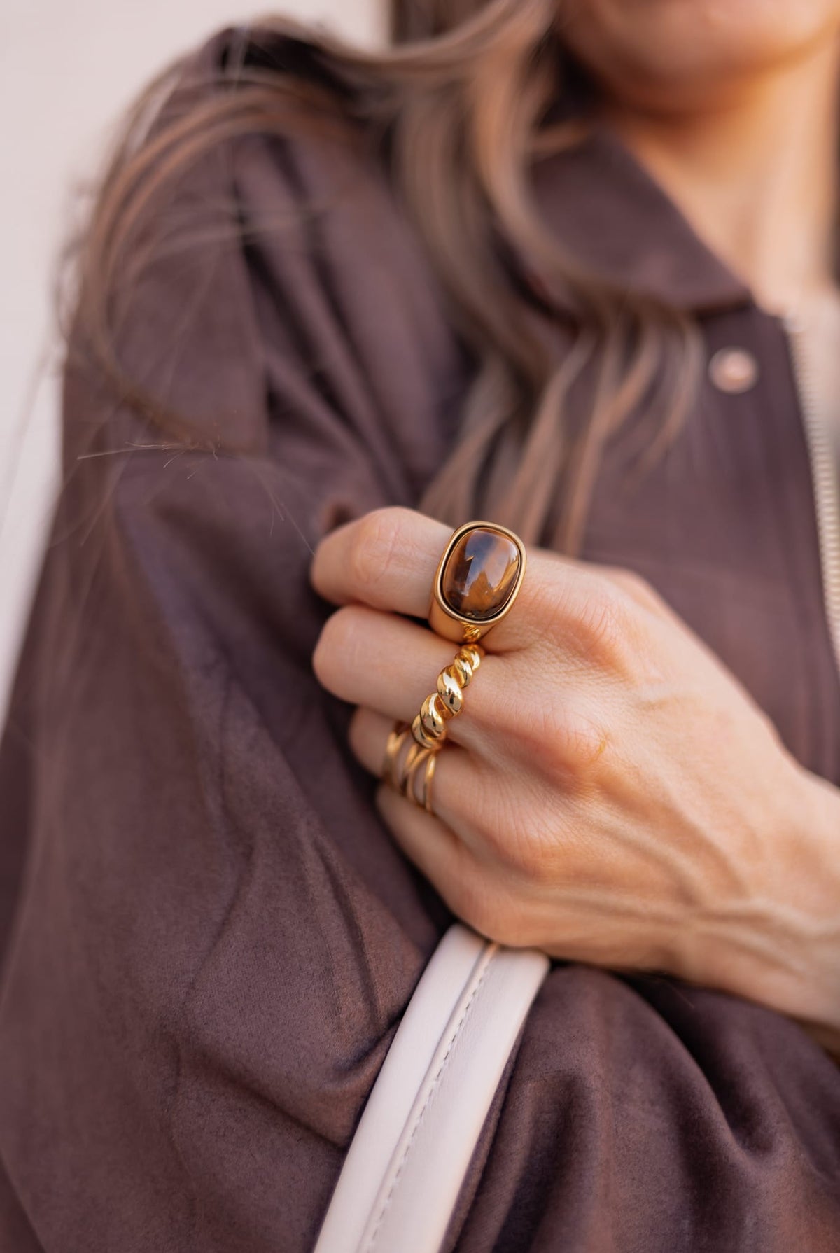 Vintage Tiger's Eye Slab Ring-Jewelry-Krush Kandy, Women's Online Fashion Boutique Located in Phoenix, Arizona (Scottsdale Area)